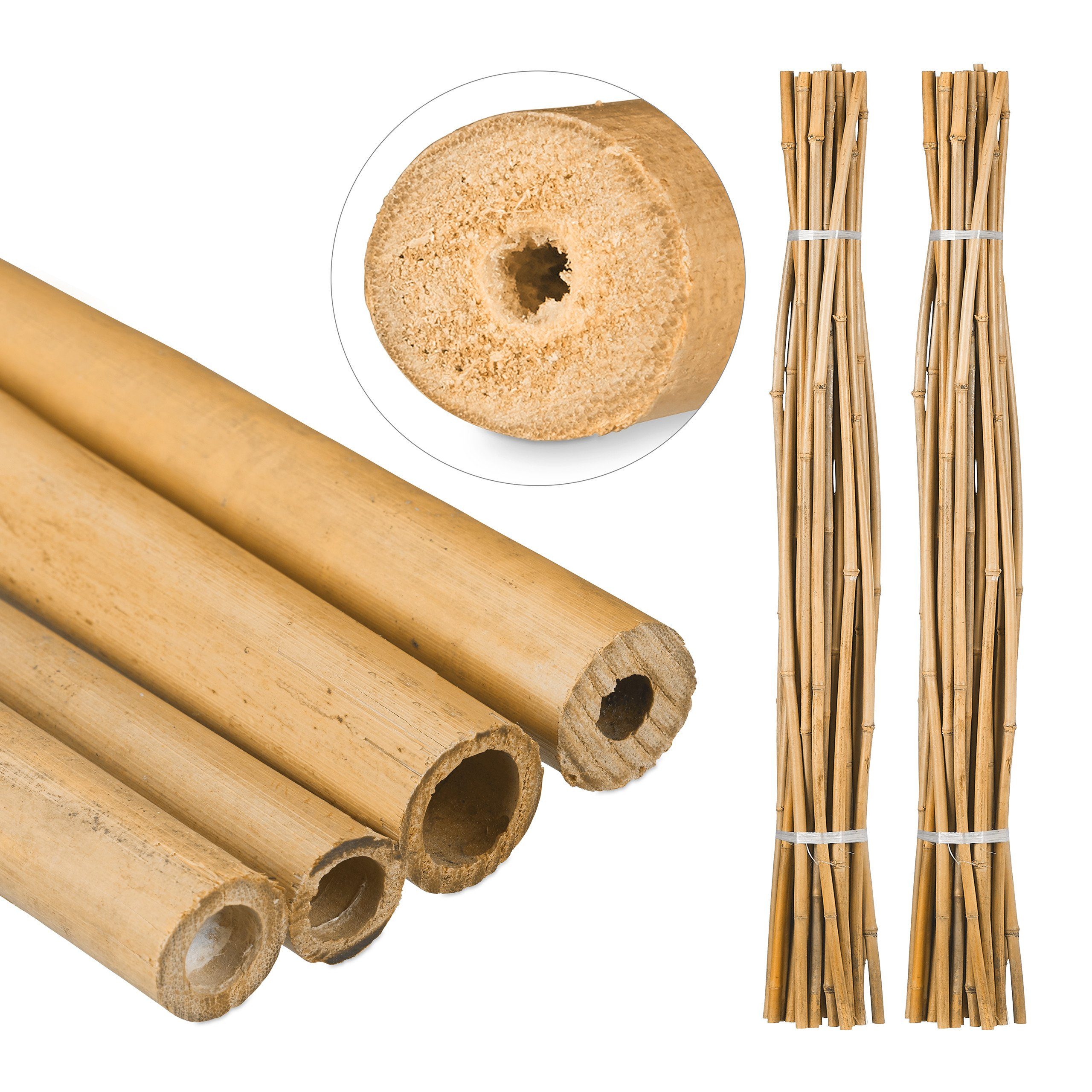 relaxdays Rankhilfe 50 x Bambusstäbe 150cm günstig online kaufen