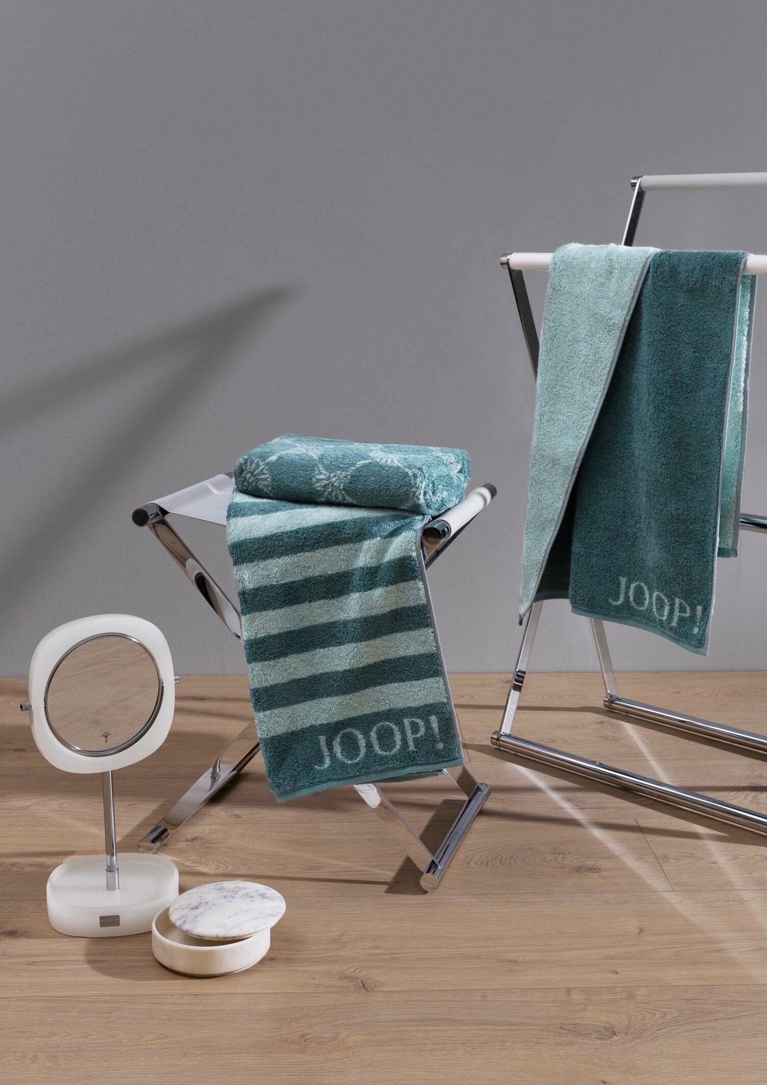 Textil DOUBLEFACE Gästehandtücher CLASSIC (3-St) JOOP! - Gästetuch-Set, Jade LIVING Joop!