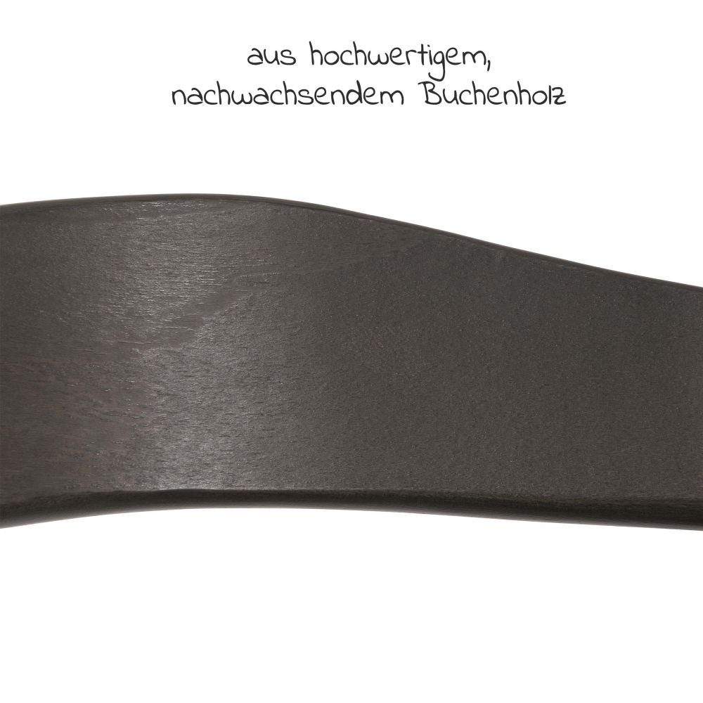 Hauck Hochstuhl verstellbar Charcoal mit Dunkelgrau, - Schutzbügel Kinderhochstuhl / & Select Alpha Mitwachsender Plus Gurt Holz
