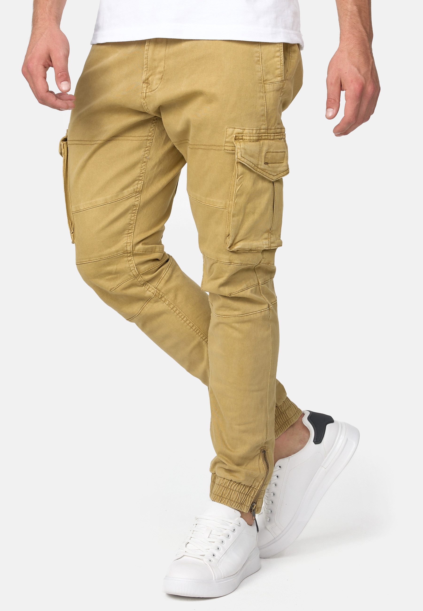 Indicode Cargohose Herren Alex Cargo Hose Herrenhose mit 6 praktischen Taschen