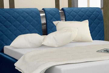 Stylefy Polsterbett Kameron (Schlafzimmerbett, Bett), 120/140/160/180/200x200 cm, wahlweise mit Bettkasten, mit Lattenrost