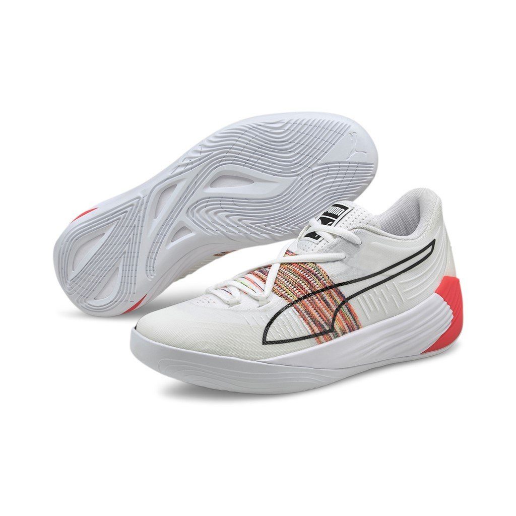 PUMA Hallen-Indoorschuhe Fusion Nitro Spectra weiss Herren Badmintonschuh