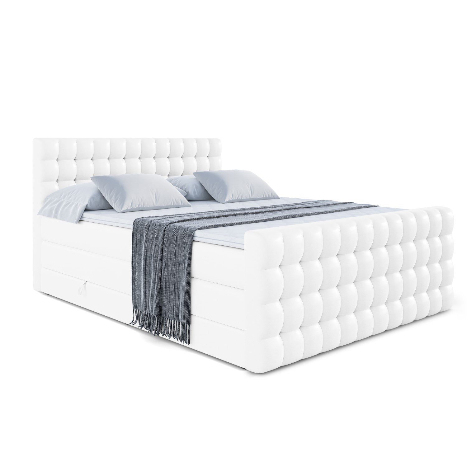 ALTDECOR Boxspringbett VIONE-Z KING (mit Matratze und Lattenrost Topper Pol günstig online kaufen