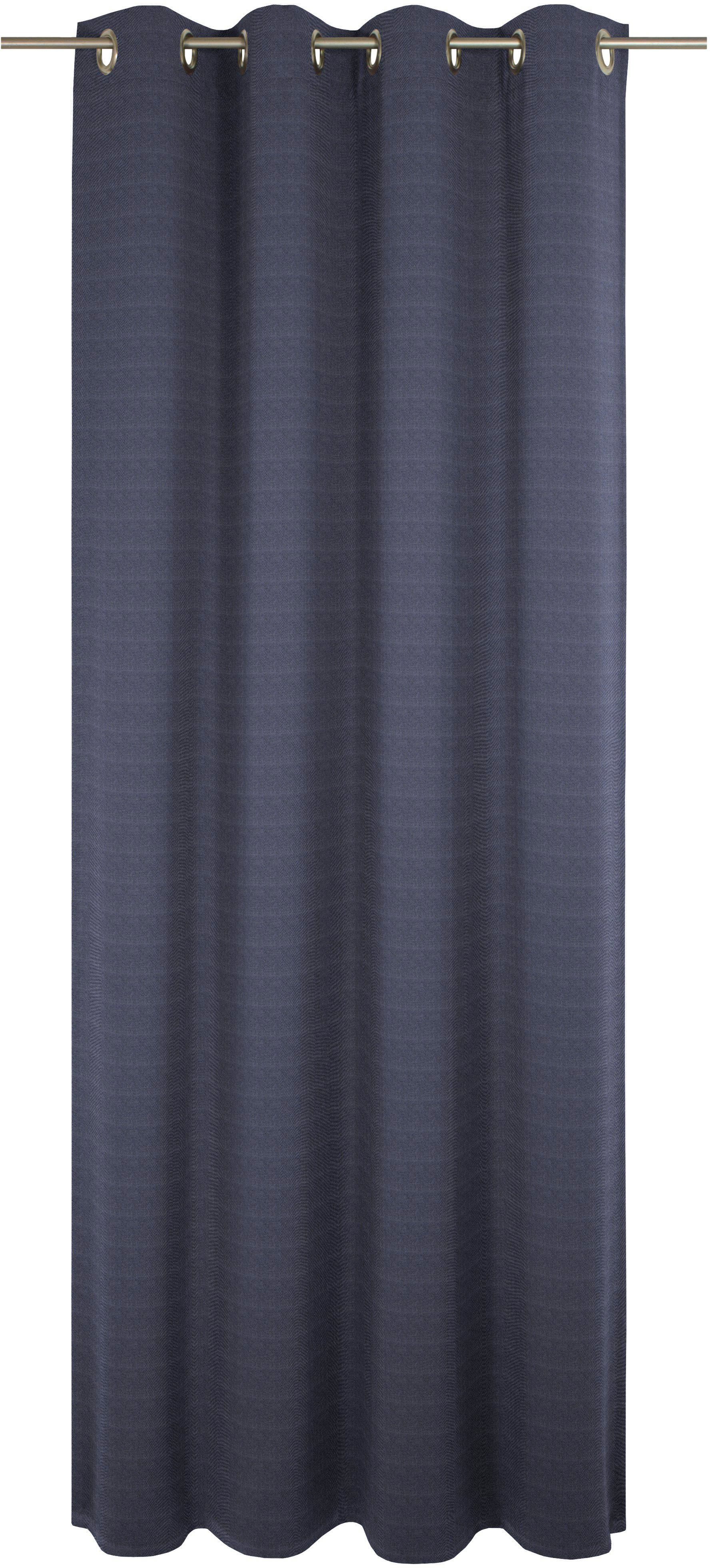 Vorhang Uni Collection light, Wirth, Ösen (1 St), blickdicht, nach Maß dunkelblau