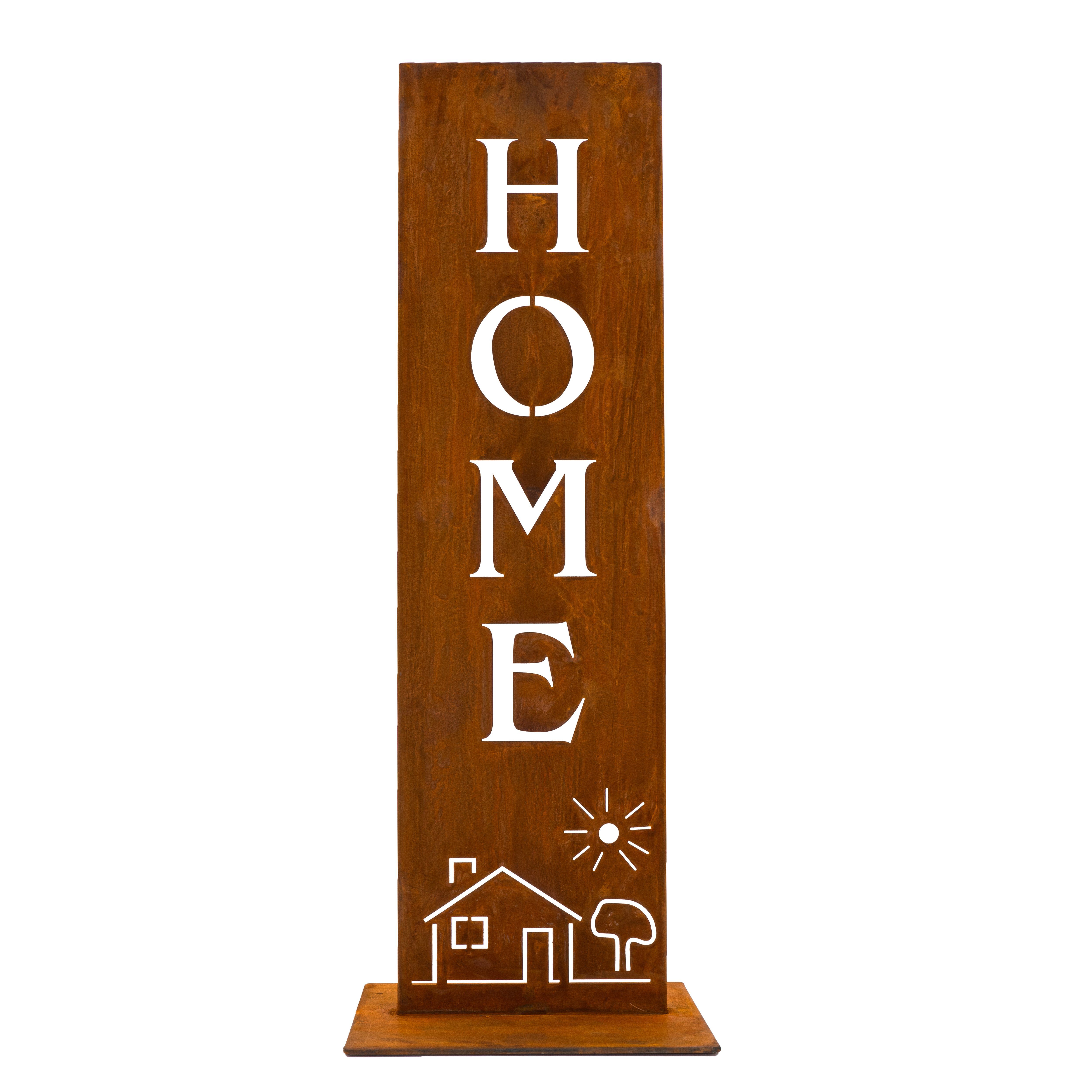 Rostikal Gartenfigur Home Metall Deko Schild, günstig online kaufen