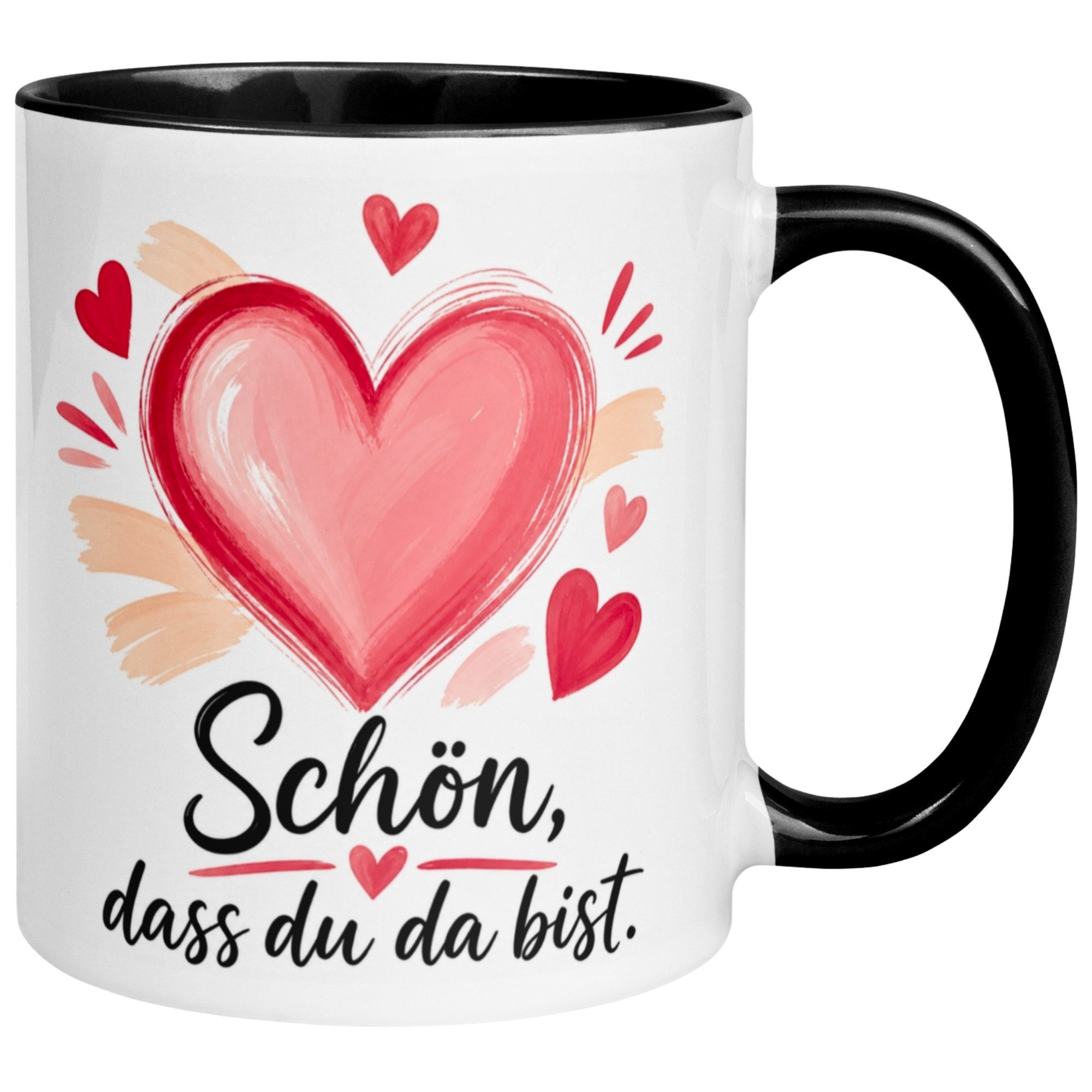 Momentals Tasse Danke – „Mit viel liebe - Schön dass du da bist“ – Dankeschön Geschenk, Gratis Versand · Links-&Rechtshänder · Spülmaschinenfest