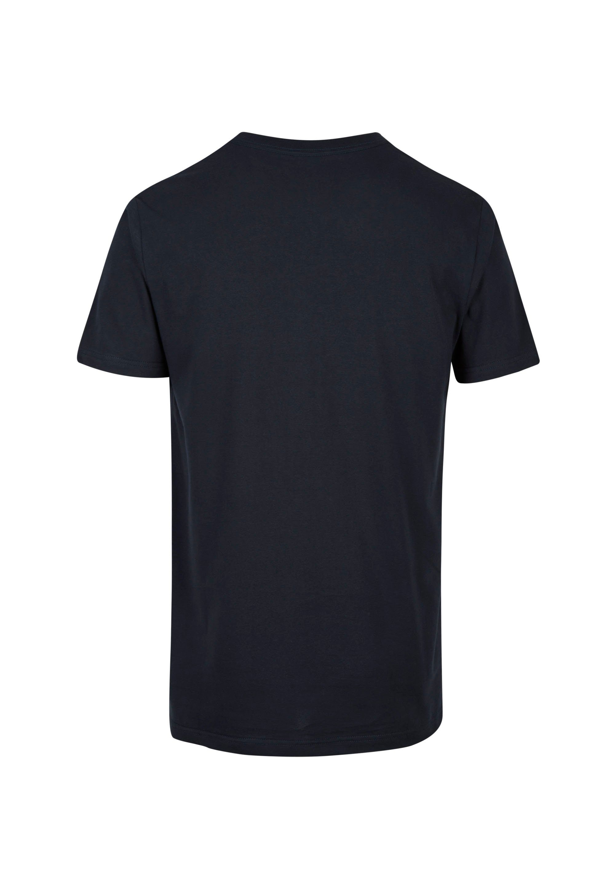 T-Shirt Cleptomanicx Möwe Pufflines trendigem Frontprint mit
