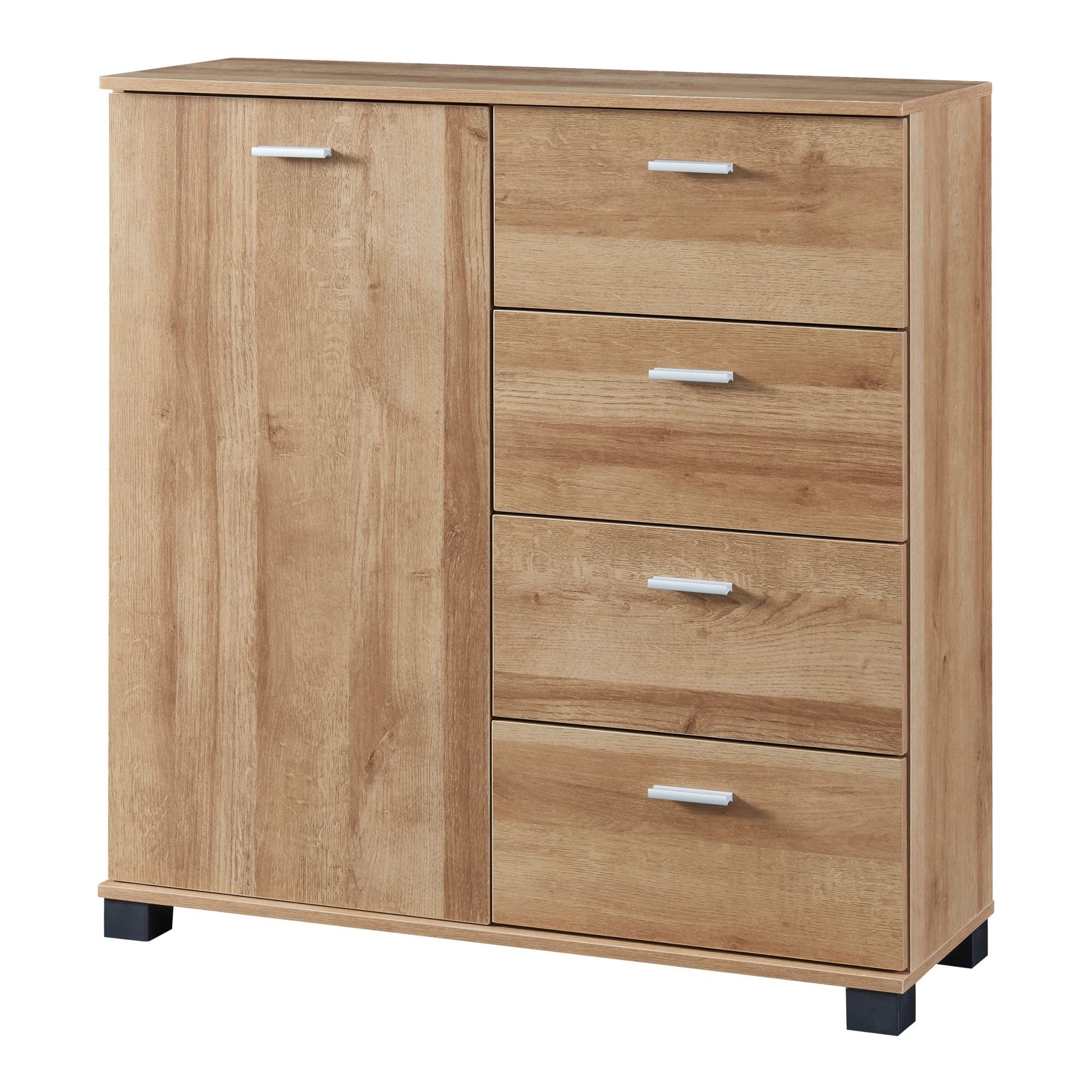 en.casa Sideboard, »Döbritz« 84x80x28cm Eiche günstig online kaufen