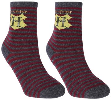 Sarcia.eu Haussocken Grau-burgunderrote Socken Harry Potter 27/30 EU