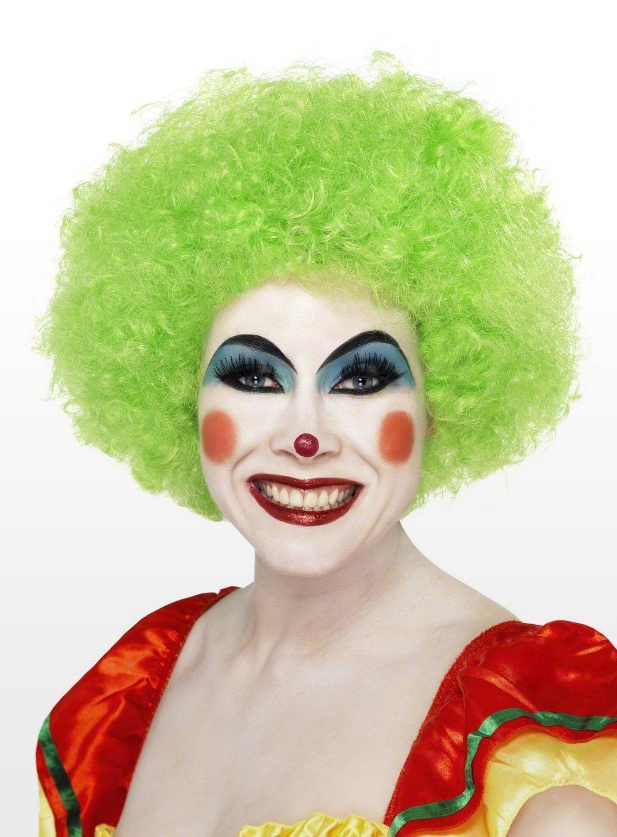 Smiffys Kostüm-Perücke Clown grün, Grünes Clownskostüm Zubehör