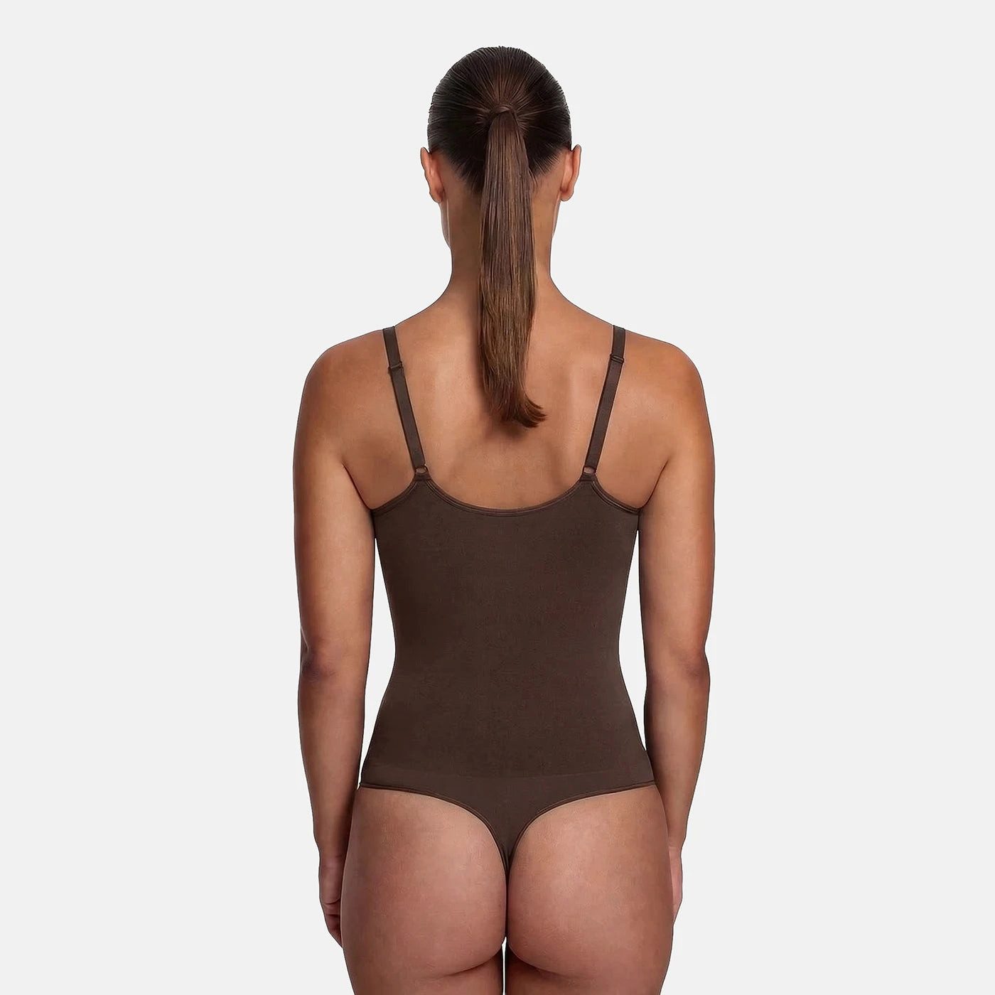 cfab (creamy fabrics) Shaping-Body Bodysuit Sculpting Shapewear mit String-Braun-5XL (1-tlg)