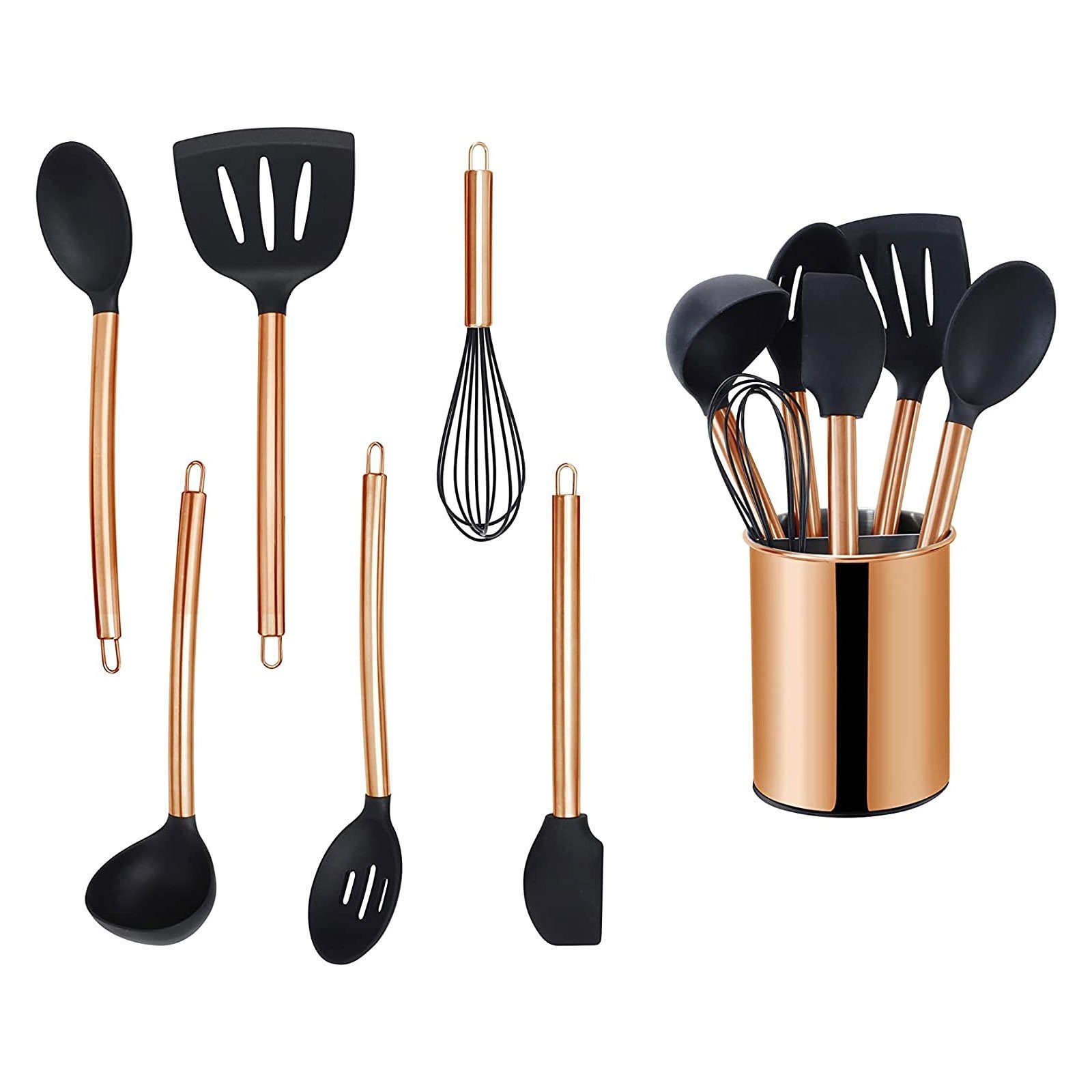 ECHTWERK Küchenorganizer-Set, Kochbesteck mit Edelstahlgriff, Kochset günstig online kaufen