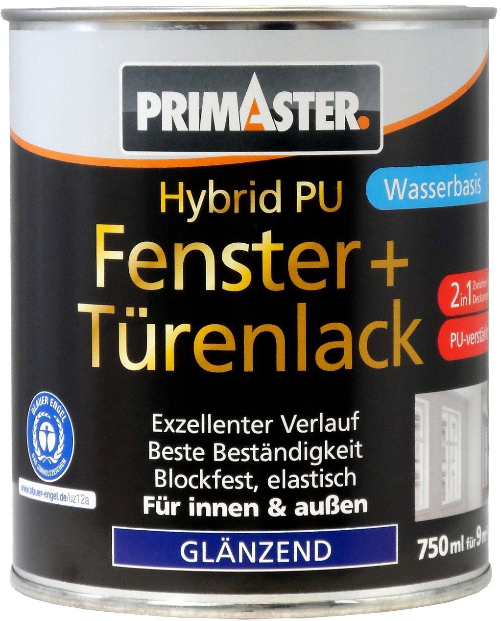 Lack Primaster Hybrid-PU Fenster- u. Türenlack 750 ml