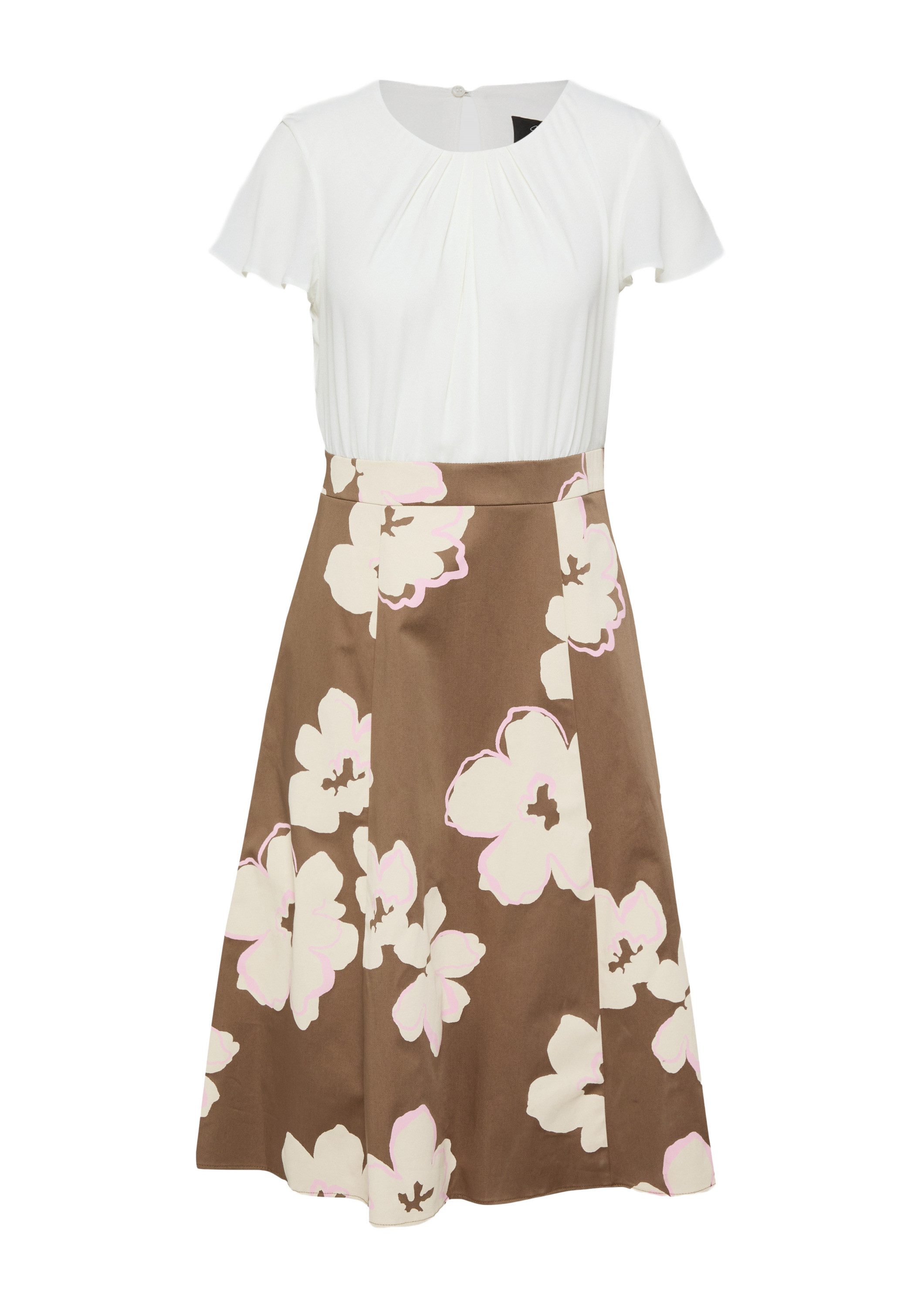 s.Oliver Midikleid Kleid Elegantes Etuikleid mit Popeline-Rock