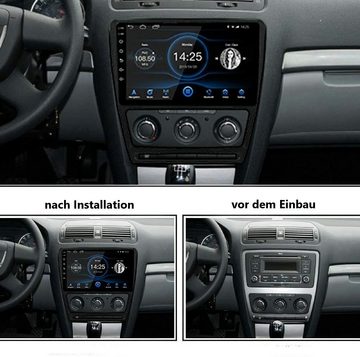 GABITECH 10" Android 13 Autoradio mit GPS Navi für Skoda Octavia 2007-2014 Autoradio (FM, AM, RDS, Can Bus, WiFi, Bluetooth, Plug & Play, Drahtlos Carplay)