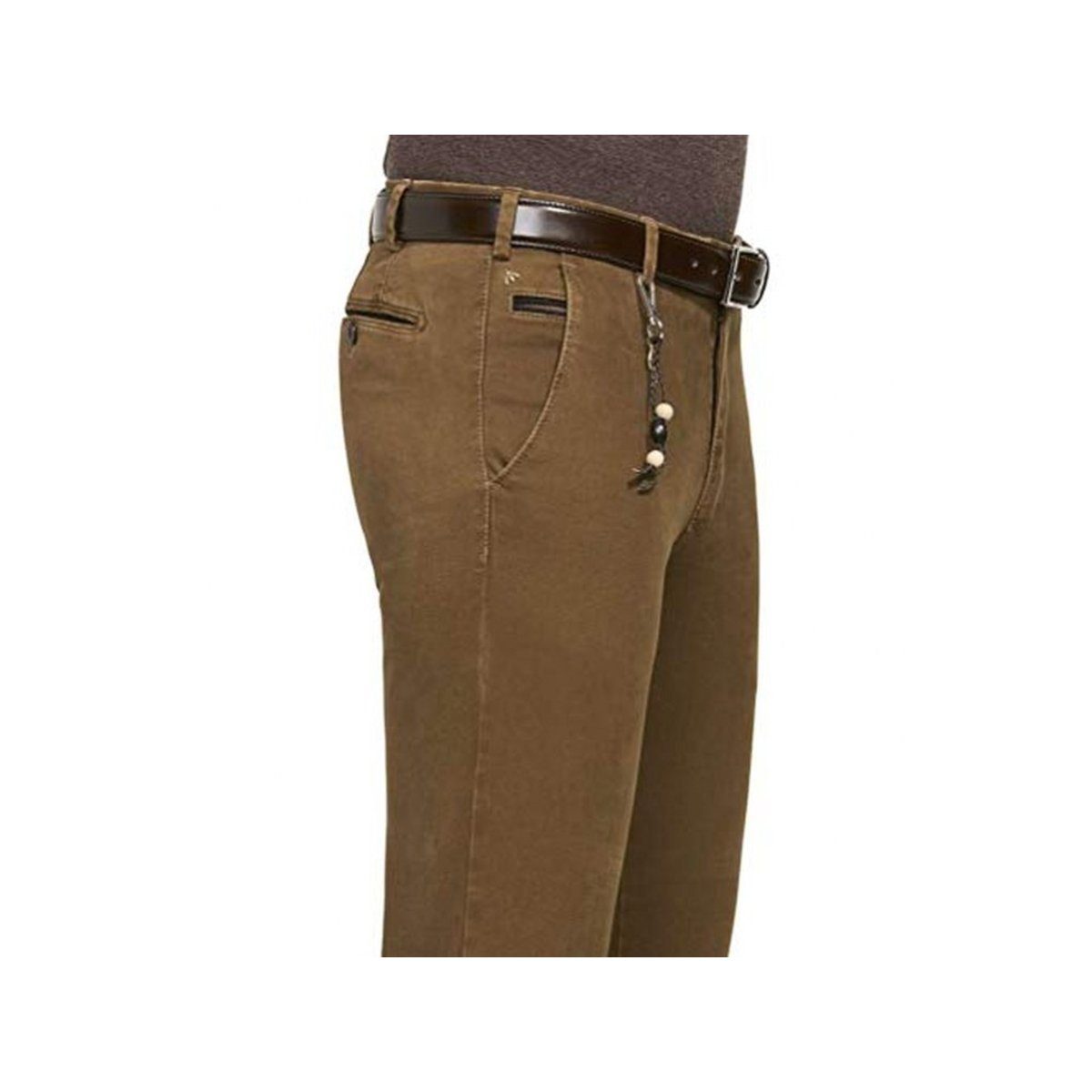 MEYER Shorts braun regular (1-tlg)
