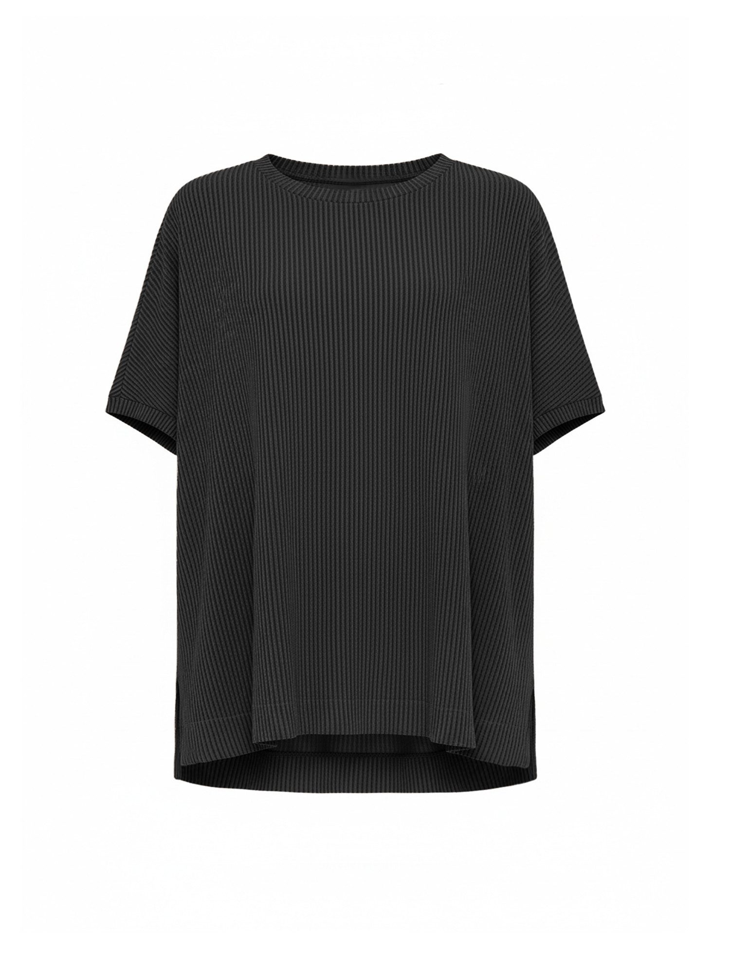 Imily Bela T-Shirt Damen Oversized Fledermausärmel Top Gerippt Loose (Packung, 1-tlg., 1per-Pack) Halbarm Stricken in Unifarbe – Bild 5 von 5