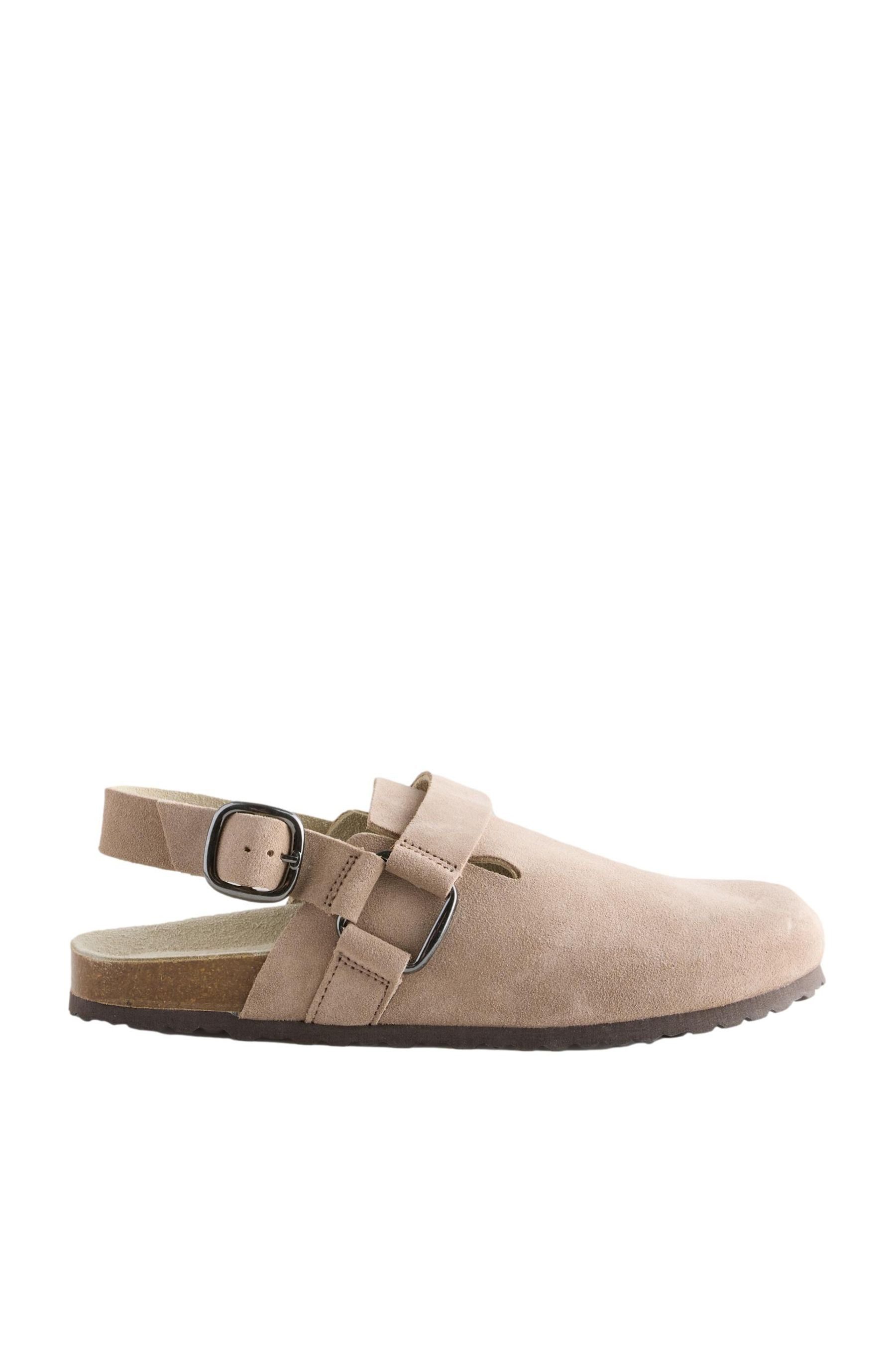 Forever Comfort® Slingback-Lederclogs mit Fußbett Slingsandale