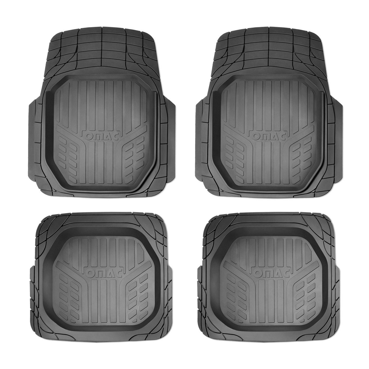 OMAC Auto-Fußmatten für Mitsubishi ASX Zuschneidbar Gummi Schwarz 4 tlg (4 St), für Mitsubishi ASX Mitsubishi ASX, Antirutsch,Wasserfest,Einfache Installation