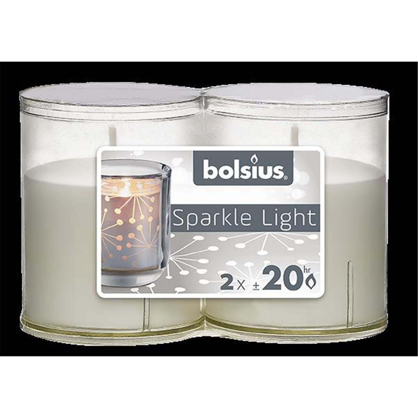 Bolsius Formkerze Bolsius Sparkle Lights transparent 2er-Pack