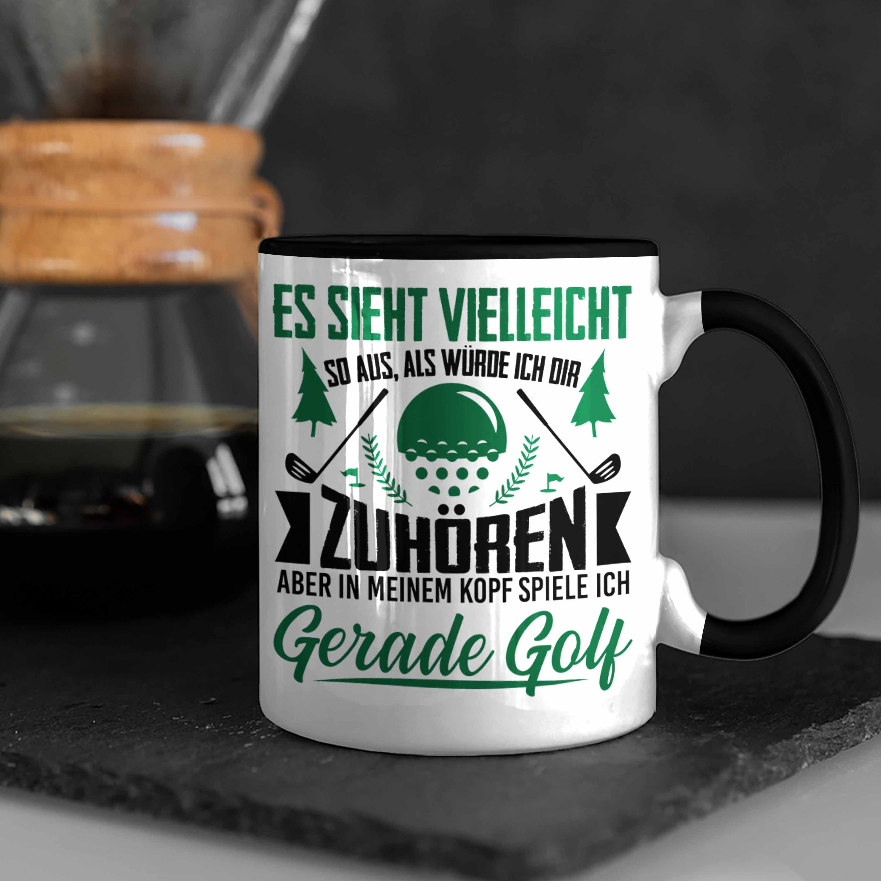 - - Tasse Geschenk Geschenkidee Trendation Spruch Schwarz Trendation Golf mit Kaffeetasse Tasse Golfer für Golfer