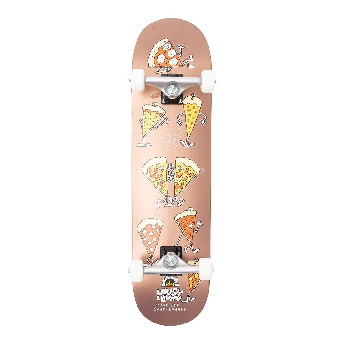 Inpeddo Skateboard Pizza 7.25", Kinderskateboard für 6-9 Jahre