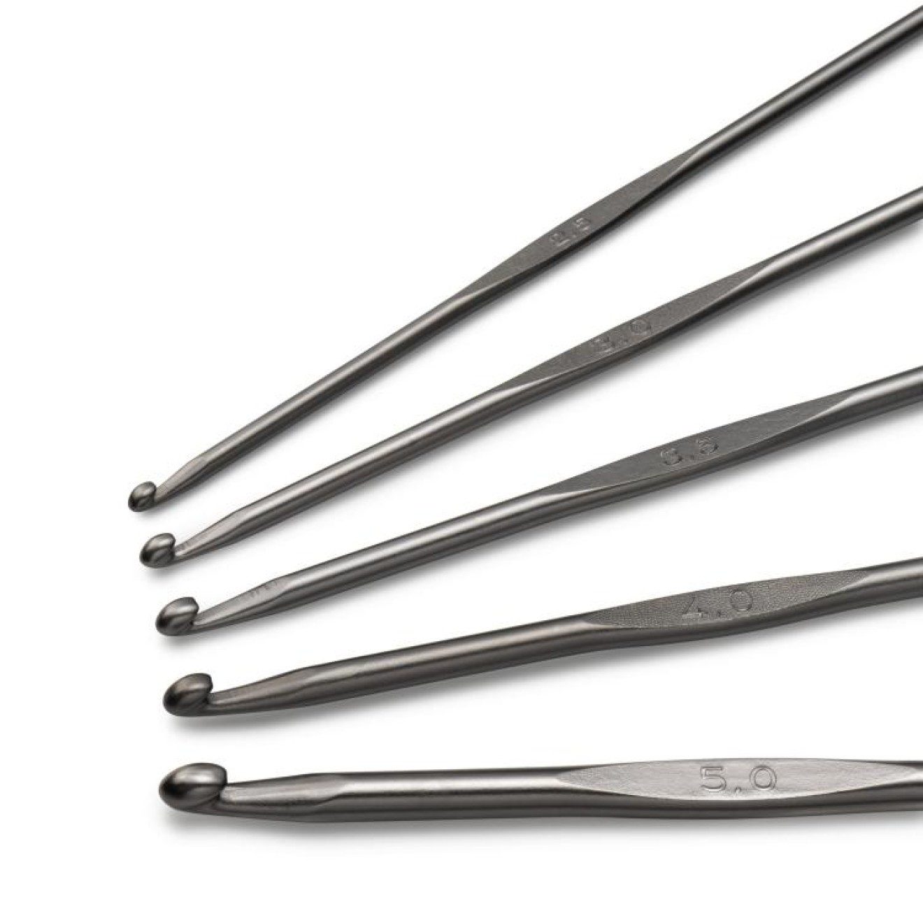 Prym Stricknadeln Wollhäkelnadel-Set 2,50 - 5,00 mm gunmetal