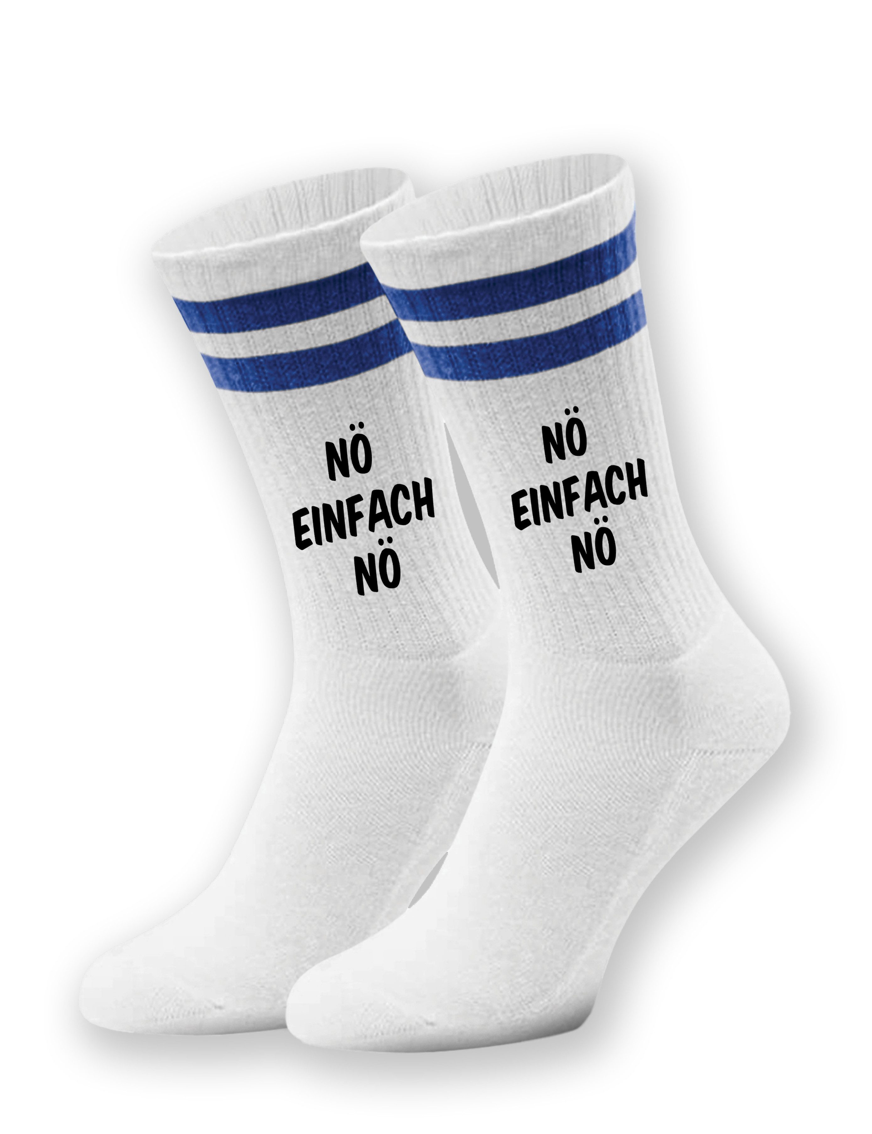 Youth Designz Tennissocken Unisex Socken "Nö Einfach Nö" Aufdruck lustig Geschenk Statement mit verstärkter Verse und Zehenbereich