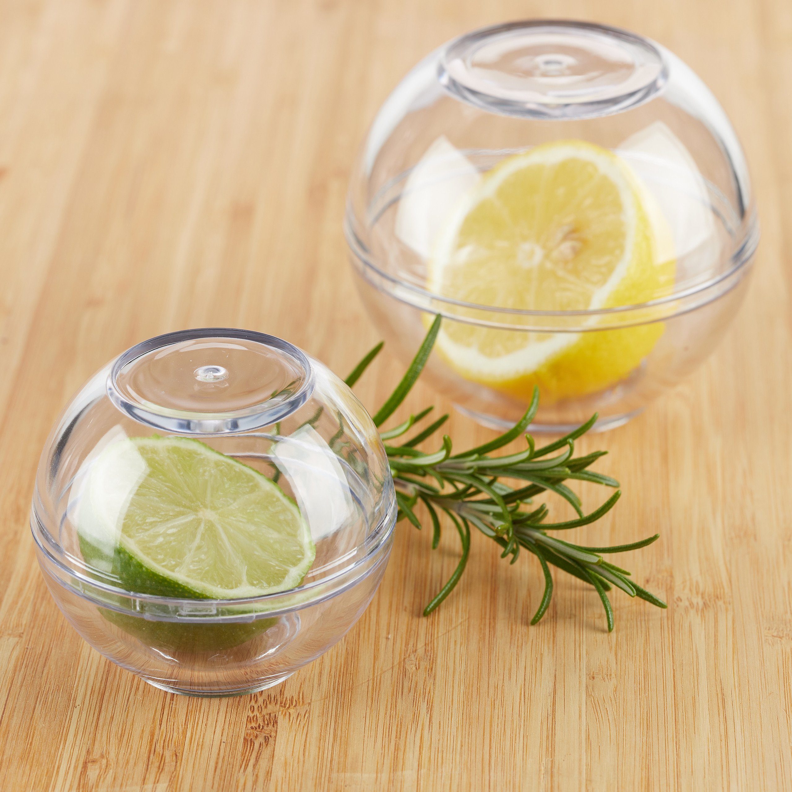 relaxdays Aufbewahrungsbecher Zwiebeldose transparent 2er Set, Kunststoff, (2-tlg) – Bild 5 von 5