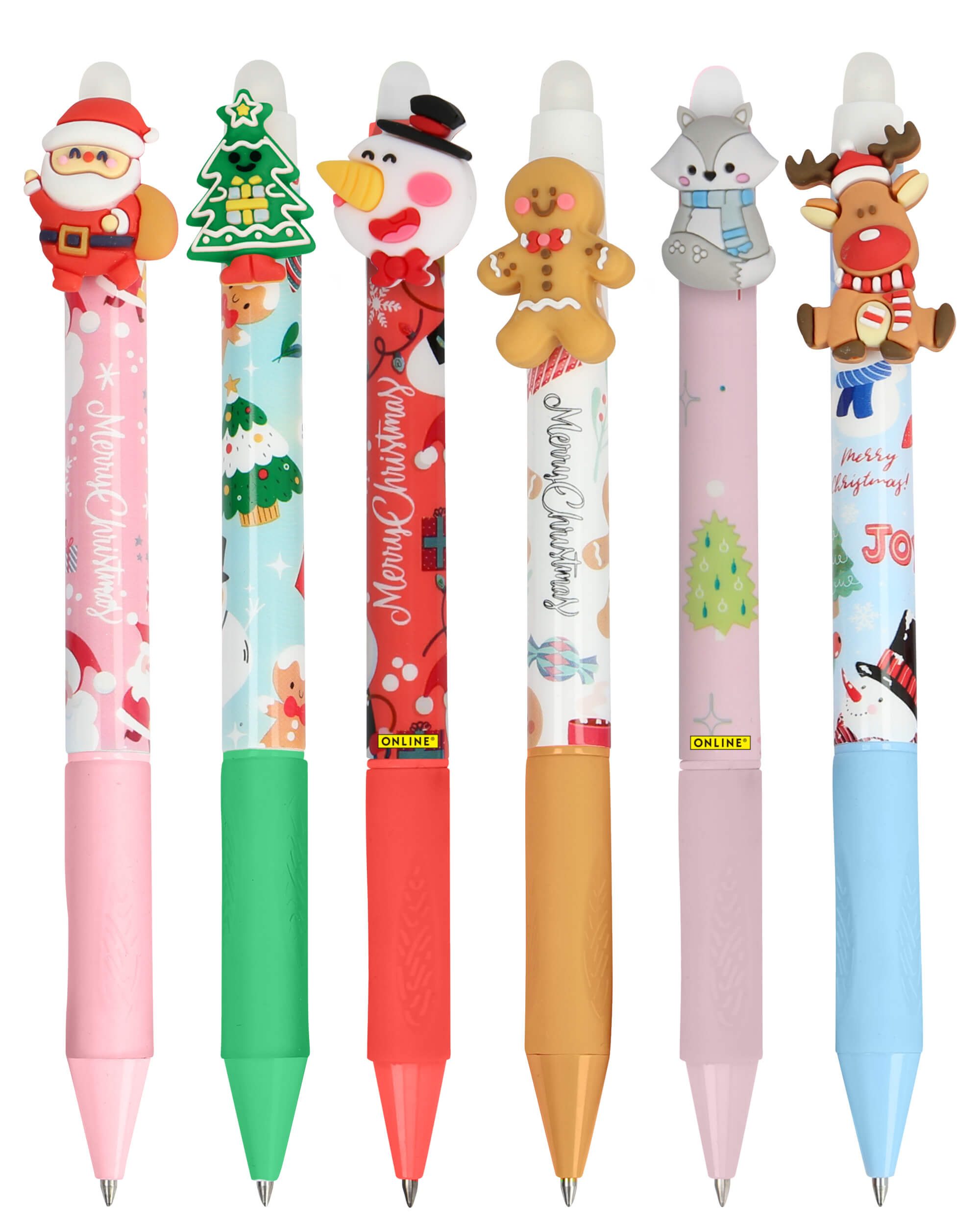 Online Pen Gelroller magiXX Fun X-MAS, Radierbare Gelschreiber, radierbar, 6er Set, löschbar, nachfüllbar