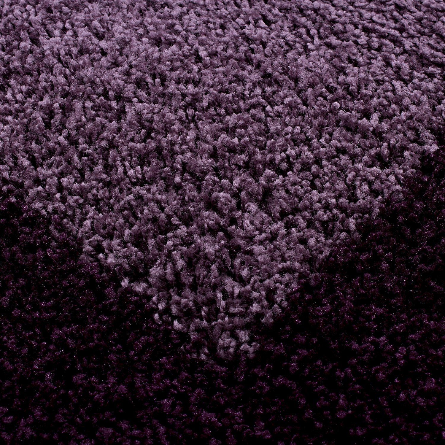 Stilvoll Günstig Hochflor-Teppich für Wohnzimmer und Schlafzimmer Bordüre Design, Rund, Höhe: 30 mm