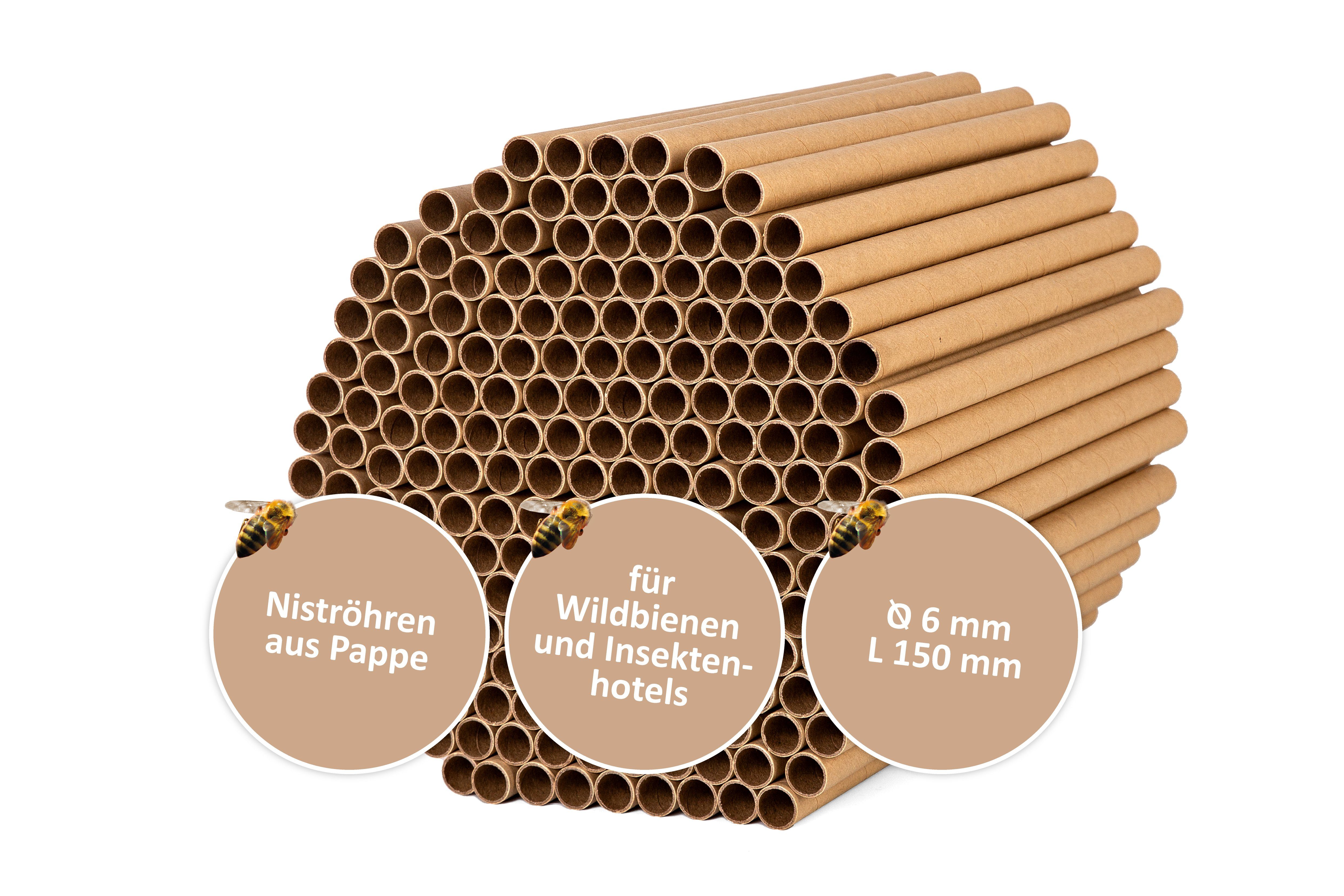 Cult at Home Insektenhotel 200 Nisthülsen Ø 6 mm - Füllmaterial zum Bauen und Basteln