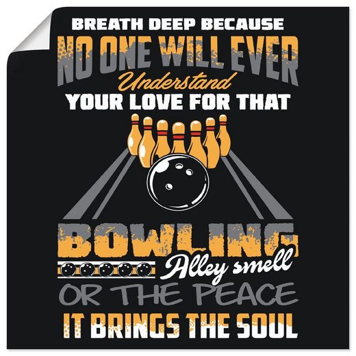Artland Wandbild »Spruch für BowlingFans Hobby«, Sprüche & Texte (1