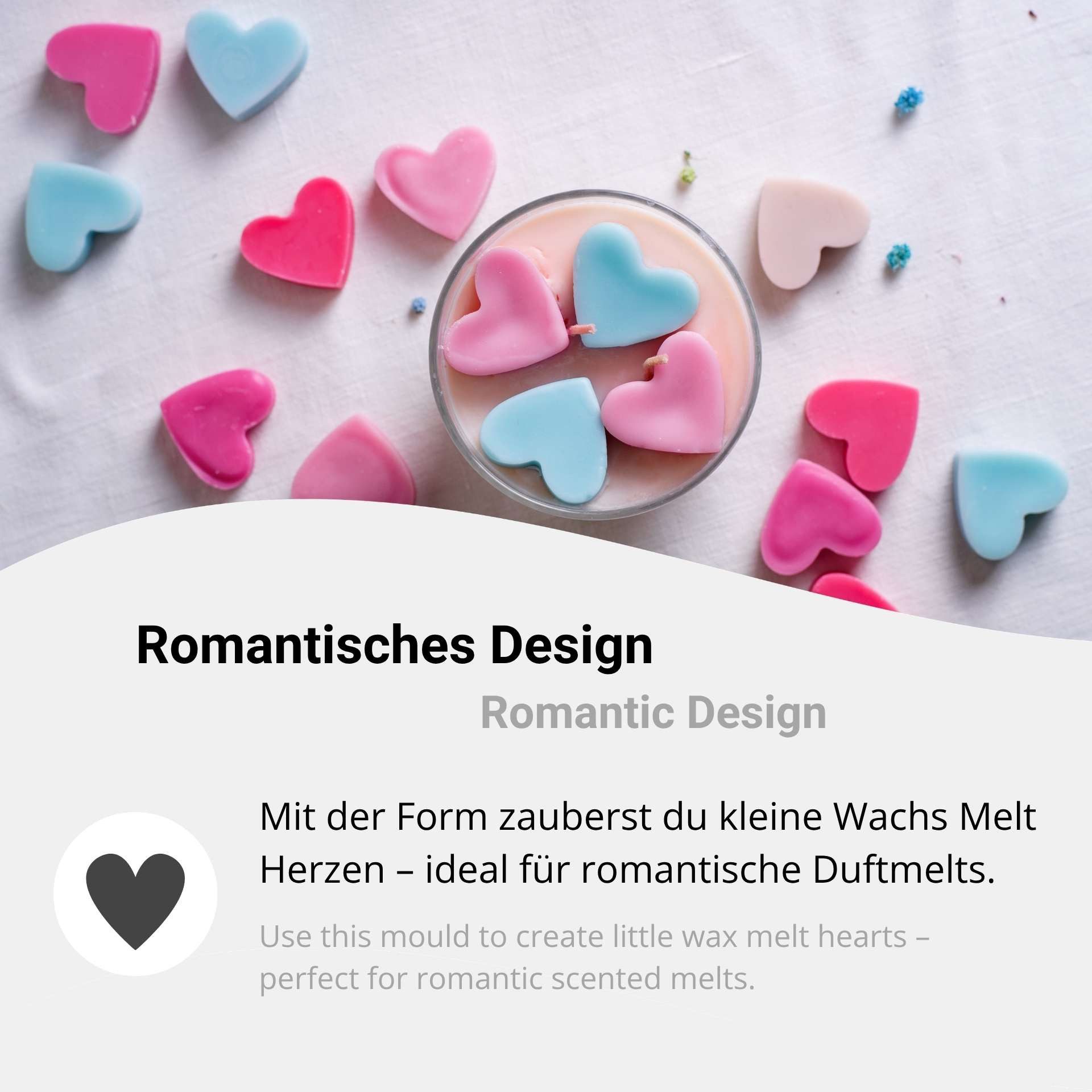 DistrEbution Duftkerze Wax Melt Gießform, transparente PET Gießform
