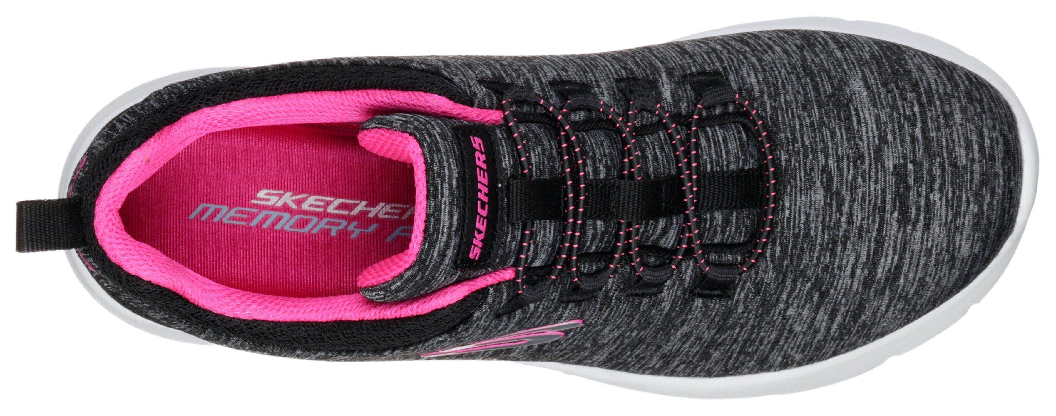 Skechers für geeignet Sneaker FLASH Slip-On A schwarz-pink 2.0-IN DYNAMIGHT Maschinenwäsche