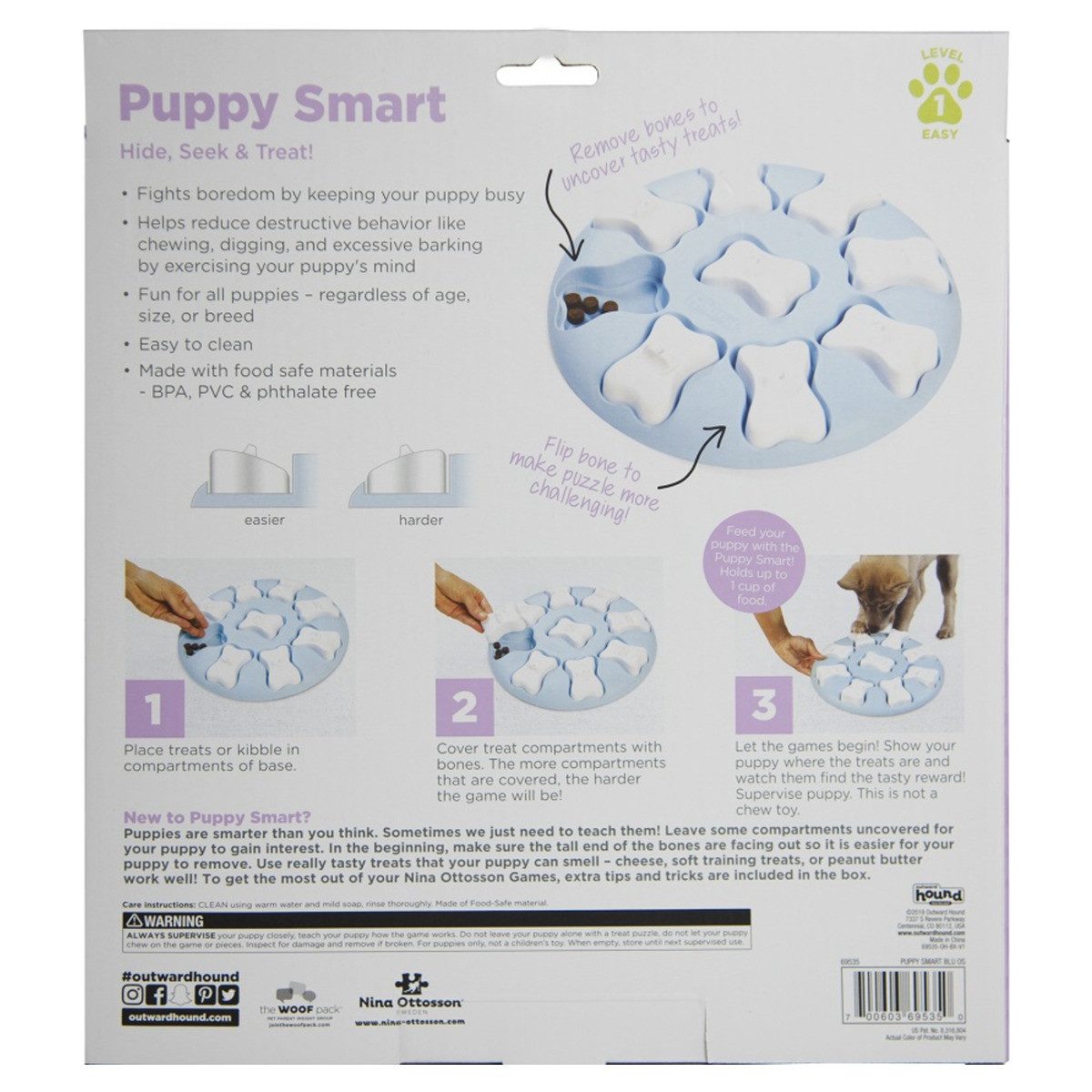 Nina Ottosson Tier-Intelligenzspielzeug Puppy Smart blau