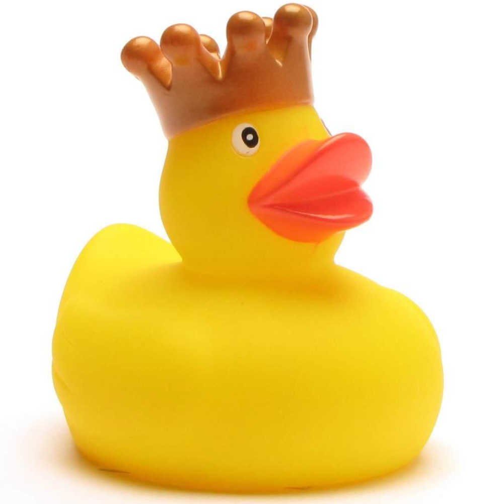 Schnabels Badespielzeug Quietscheente mit goldener Krone - Badeente | Badewannenspielzeug