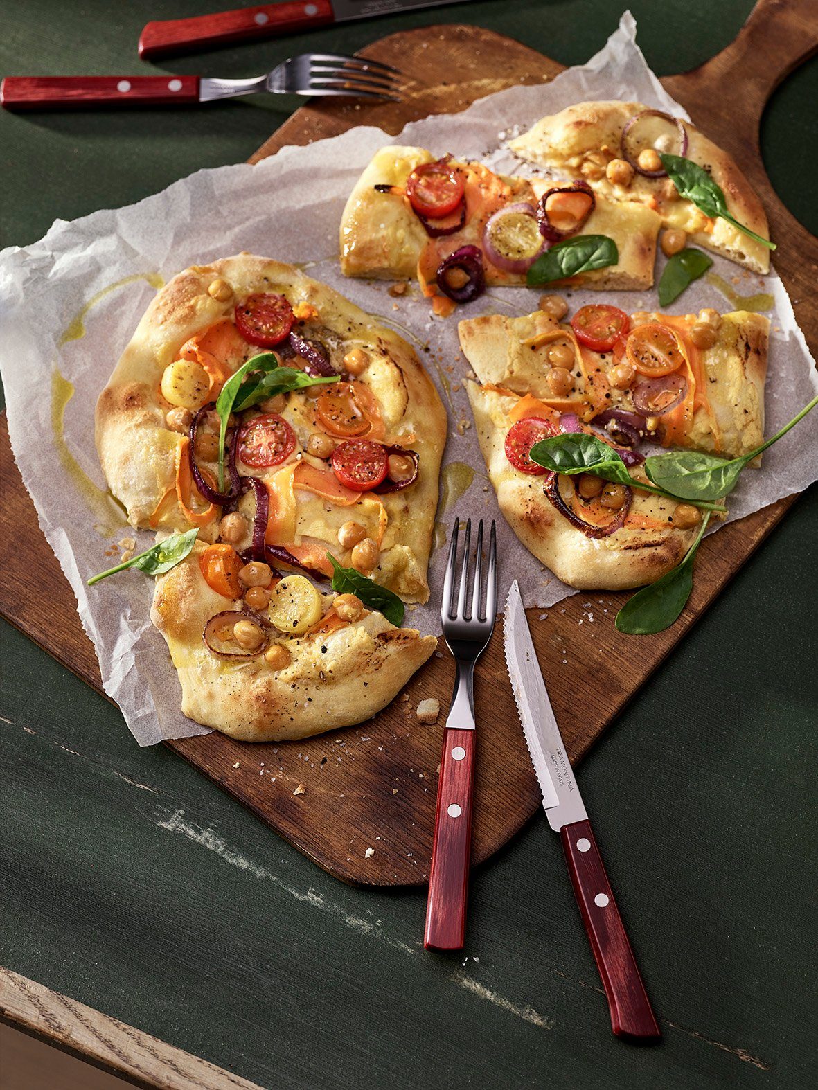 Tramontina Steakbesteck Pizzabesteck, 12-tlg. Set - mit FSC Holzgriff (12-tlg), 6 Personen, Edelstahl, scharfe Klinge, FSC Echtholzgriffe, spülmaschinenfest