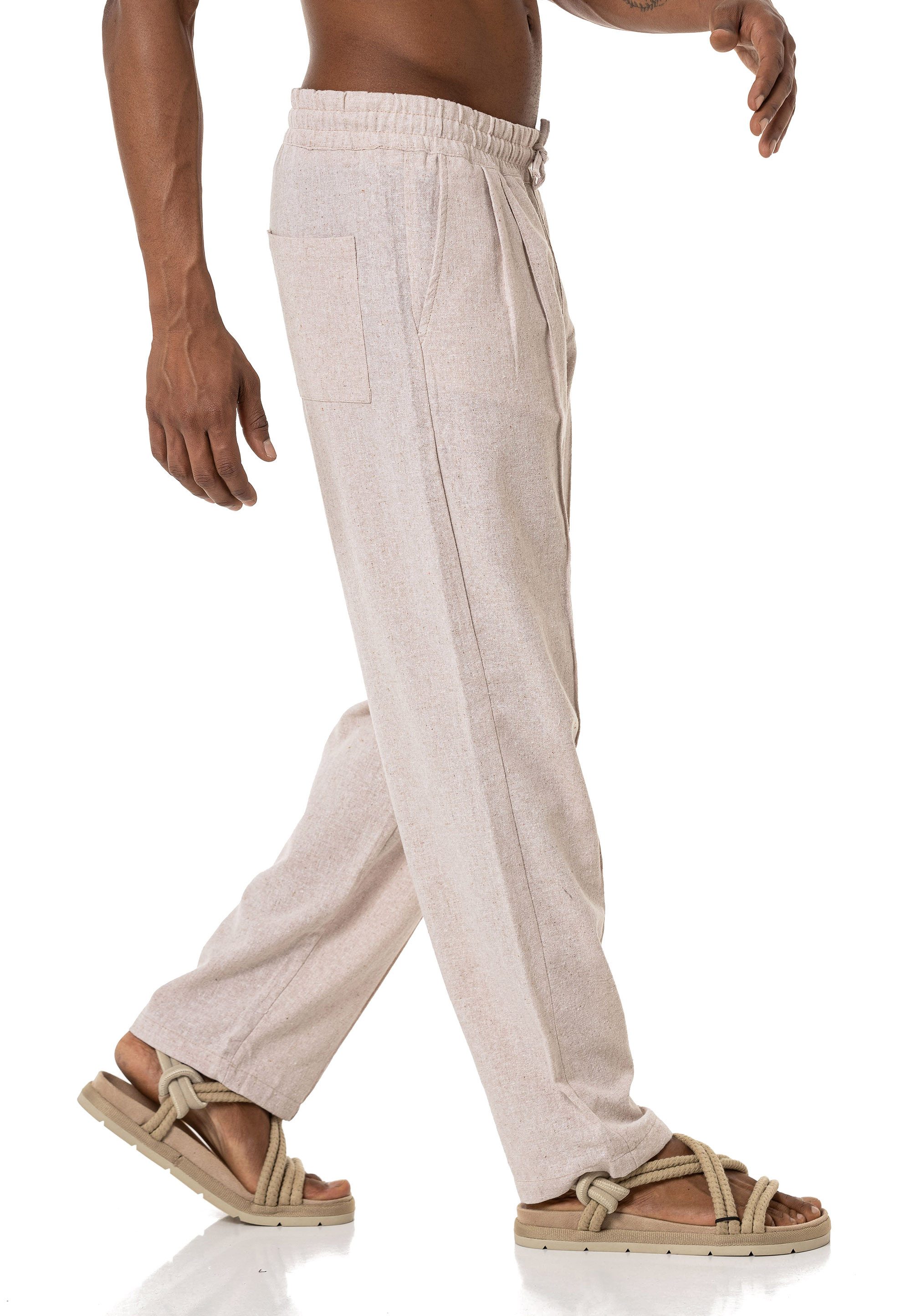 RedBridge Schlupfhose mit Bundfalten - Leinenhose mit elegantem Look