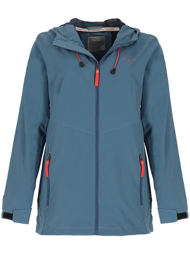 Coastguard Regenjacke Damen Outdoor-Jacke Reflektierend mit Kapuze & Reißve günstig online kaufen