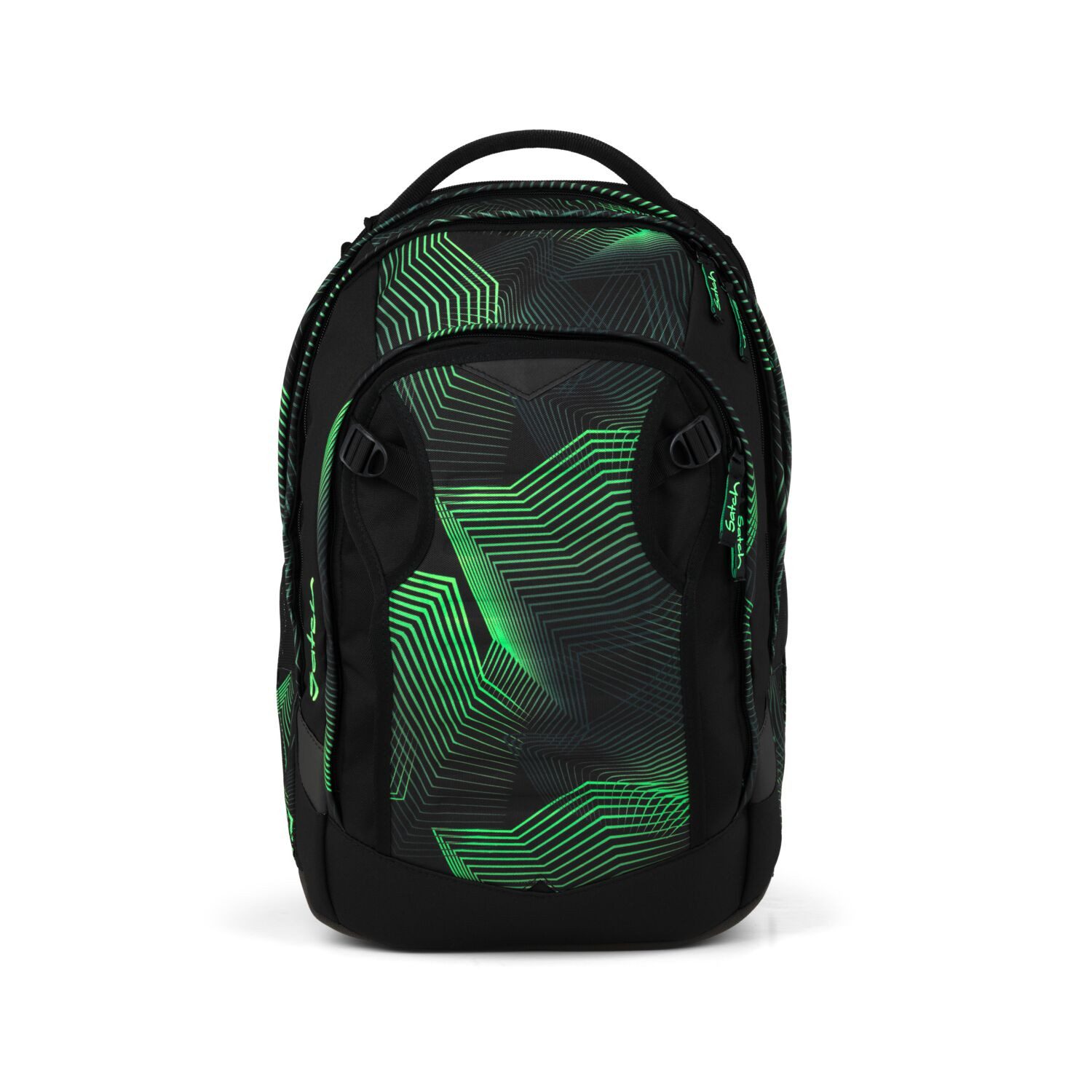 Satch Schulranzen Schulrucksack MATCH PLUS Seismic Green (1 Stück), Schulranzen, ergonomisch, 30 + 5 Liter, 4 Fächer