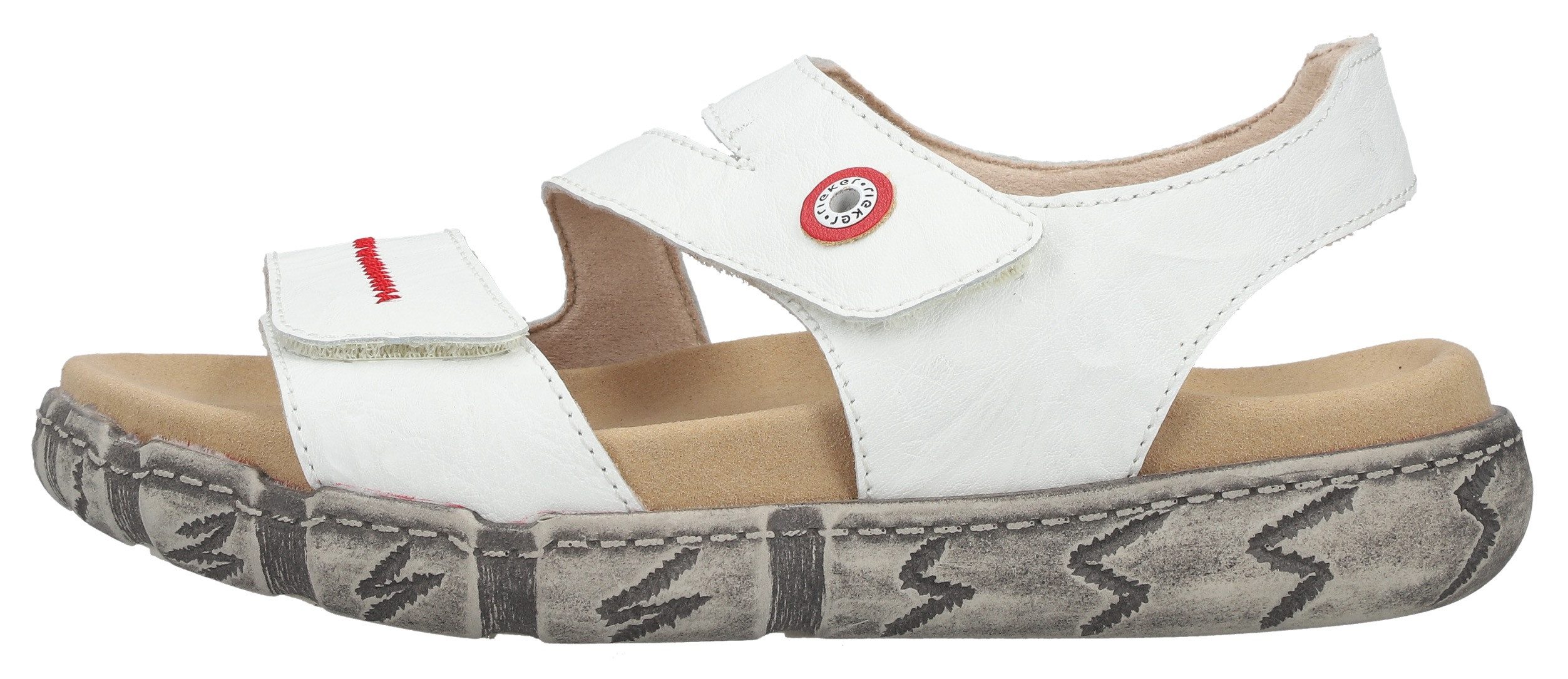Rieker Sandale Sommerschuh, Klettsandale mit Ziernaht