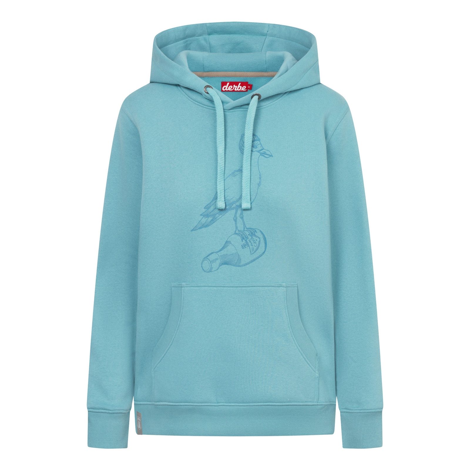 Derbe Hoodie Hoodie Sturmmöwin Mono mit großem Druck auf der Brust