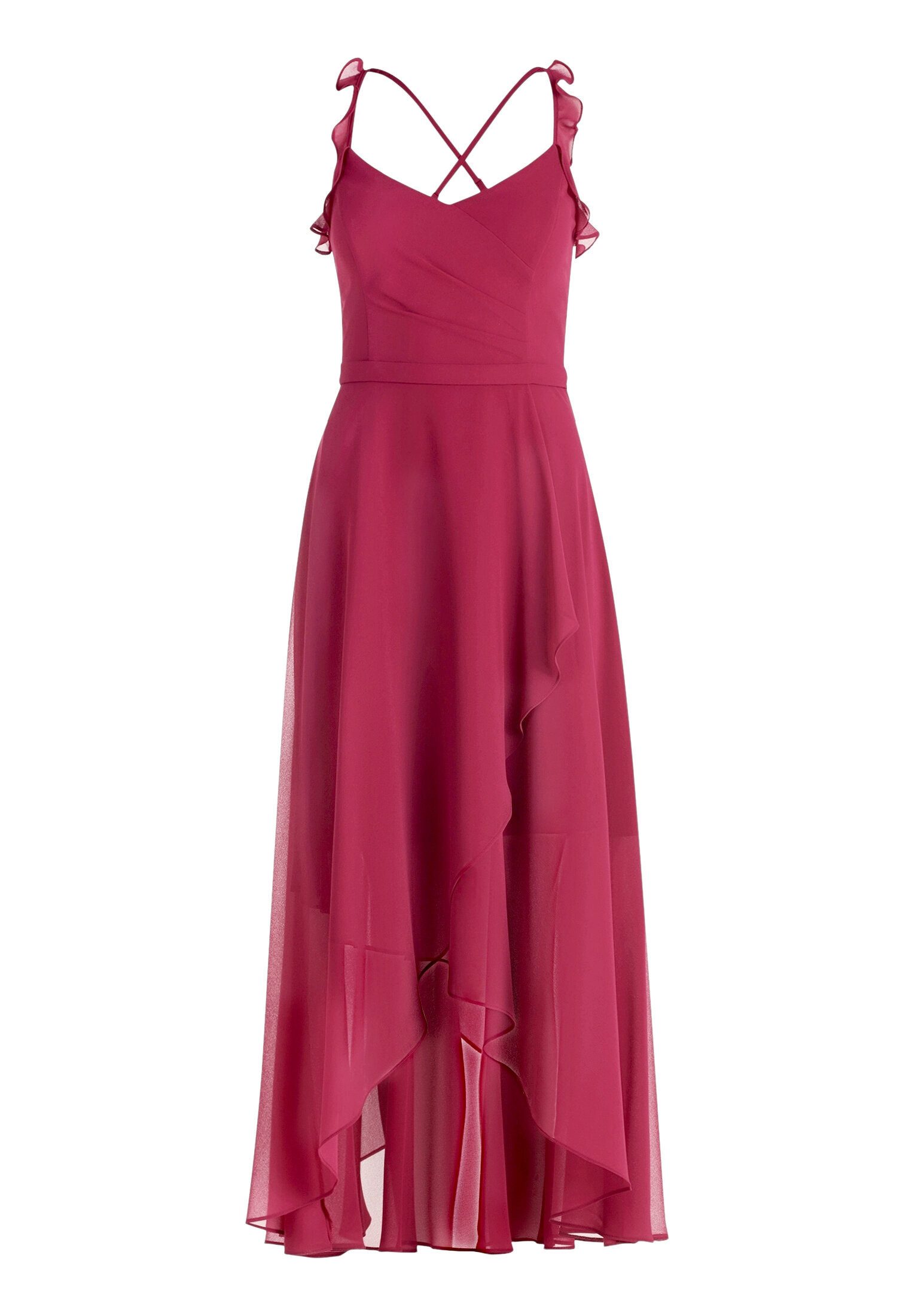Vera Mont Abendkleid Damen mit Volant Wickel-Design