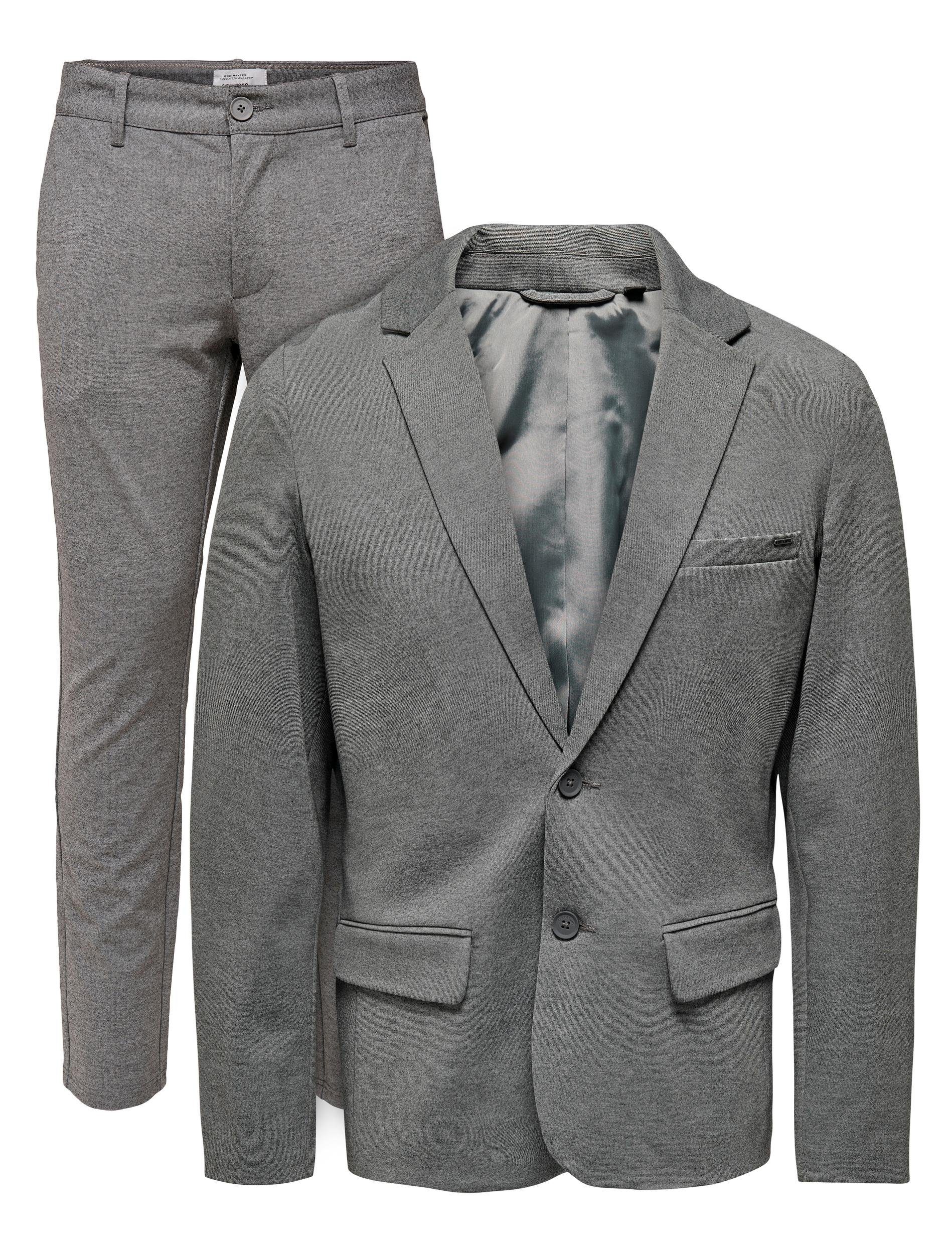 ONLY & SONS Anzug ONSMARK SLIM 0209 SUIT (Set, 2-tlg., Anzug Set) Medium Grey Melange