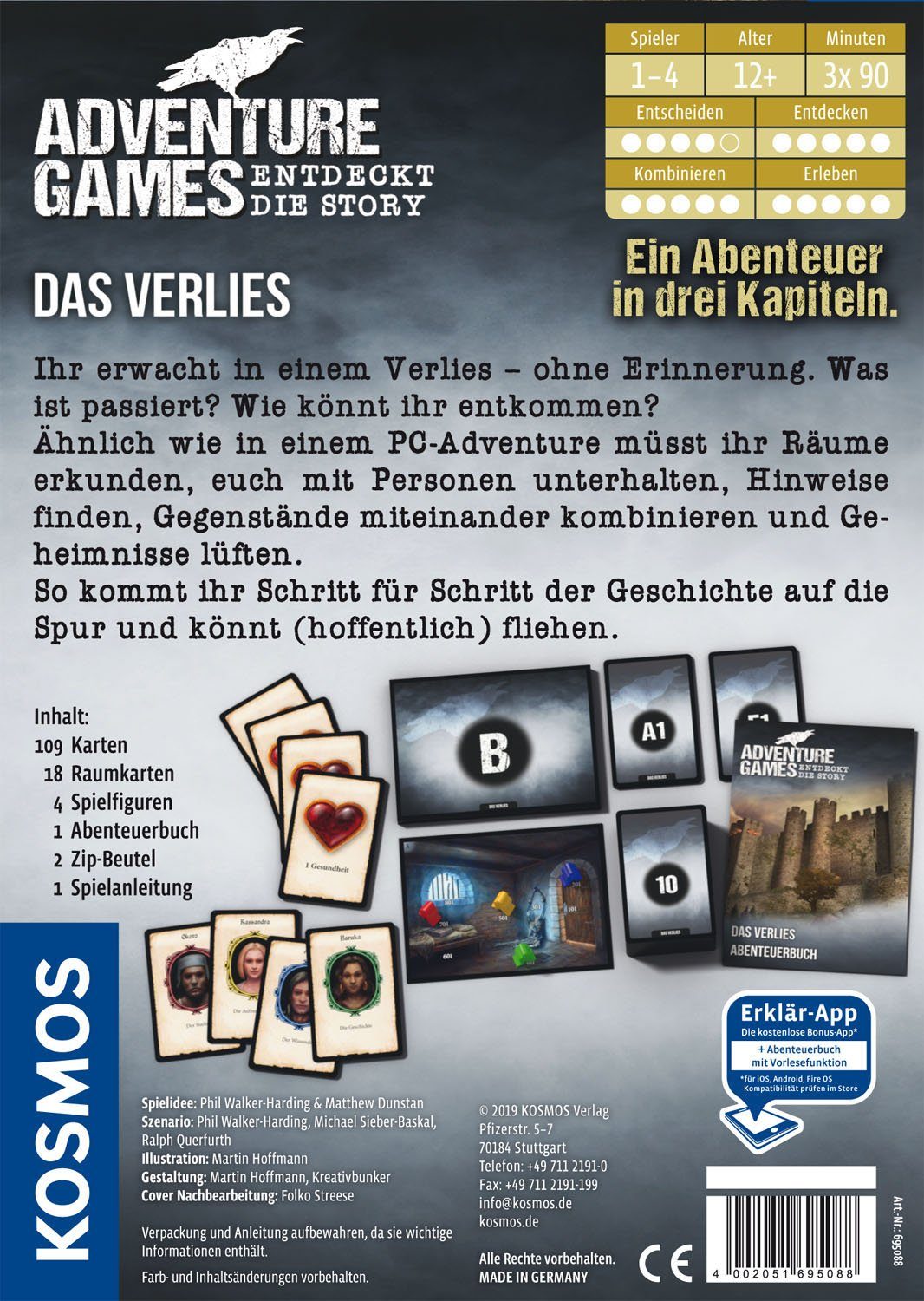 Games Kosmos Made KOSMOS Das Verlag Gesellschaftsspiel in Spiel, Germany - Adventure Verlies,