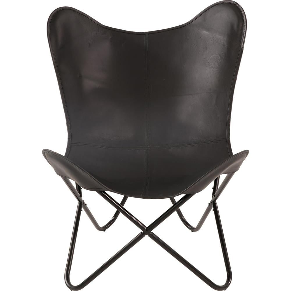 Lesli Living Klappstuhl Butterfly Chair BUFFALO BLACK – Schmetterlingsstuhl Leder