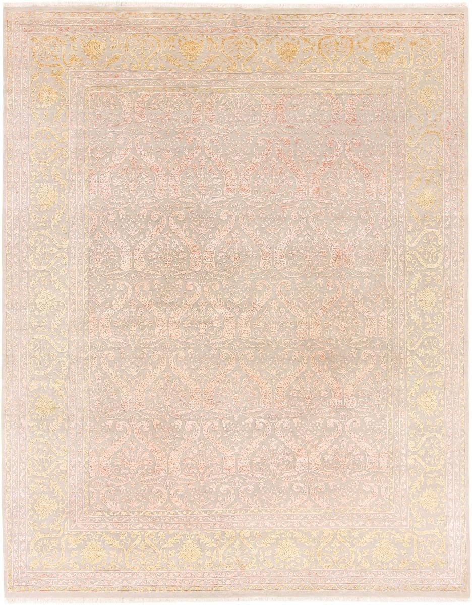 Orientteppich Indo Täbriz 243x305 Höhe: Nain Trading, 12 mm rechteckig, Handgeknüpfter Orientteppich