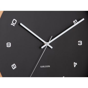Karlsson Uhr Wanduhr Modesta Light Wood Black