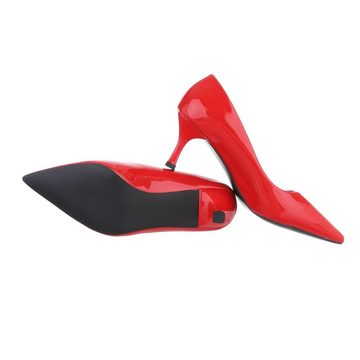 Ital-Design Damen Abendschuhe Elegant Pumps Pfennig-/Stilettoabsatz Klassische Pumps in Rot